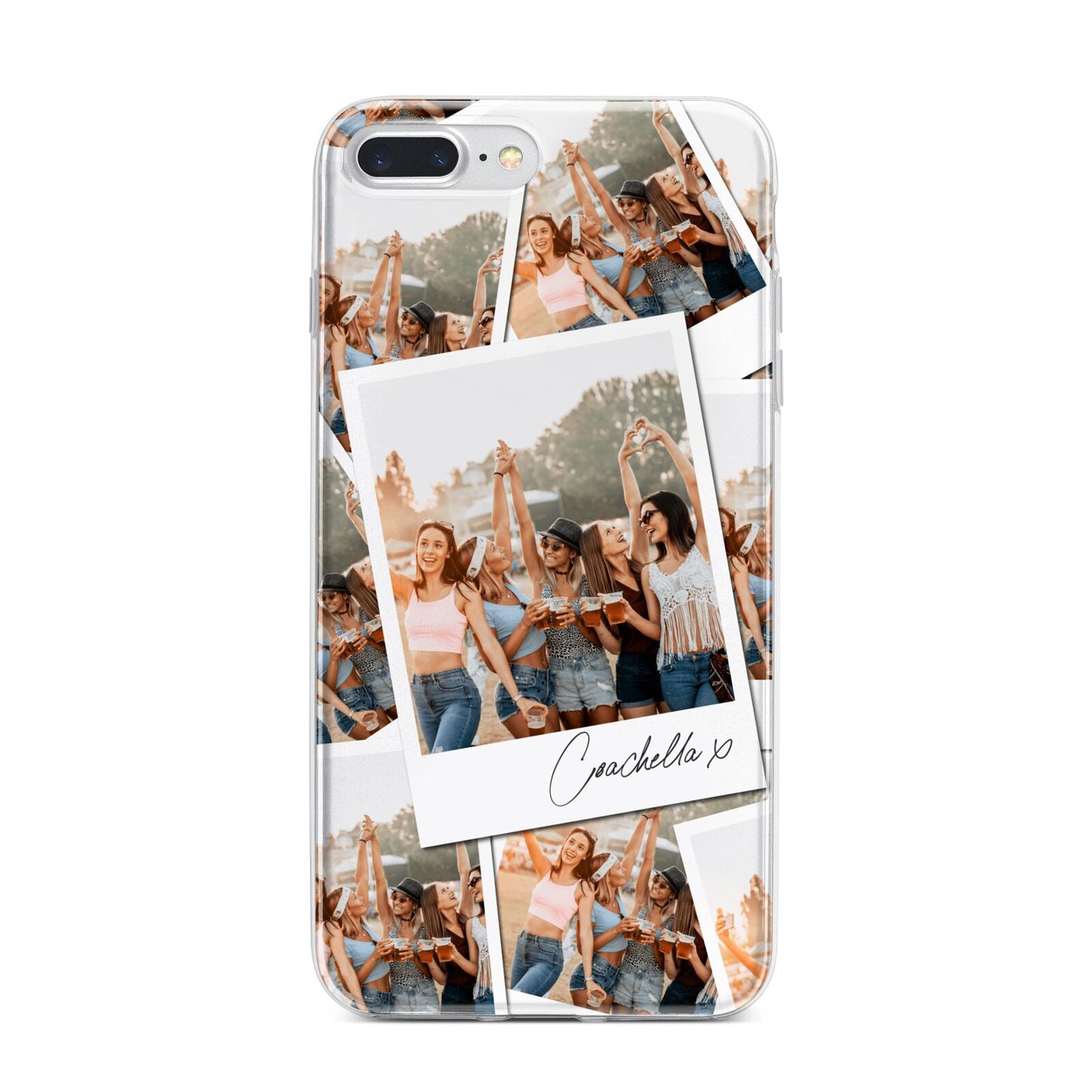 Personalised Photo iPhone 7 Plus Bumper Case on Silver iPhone