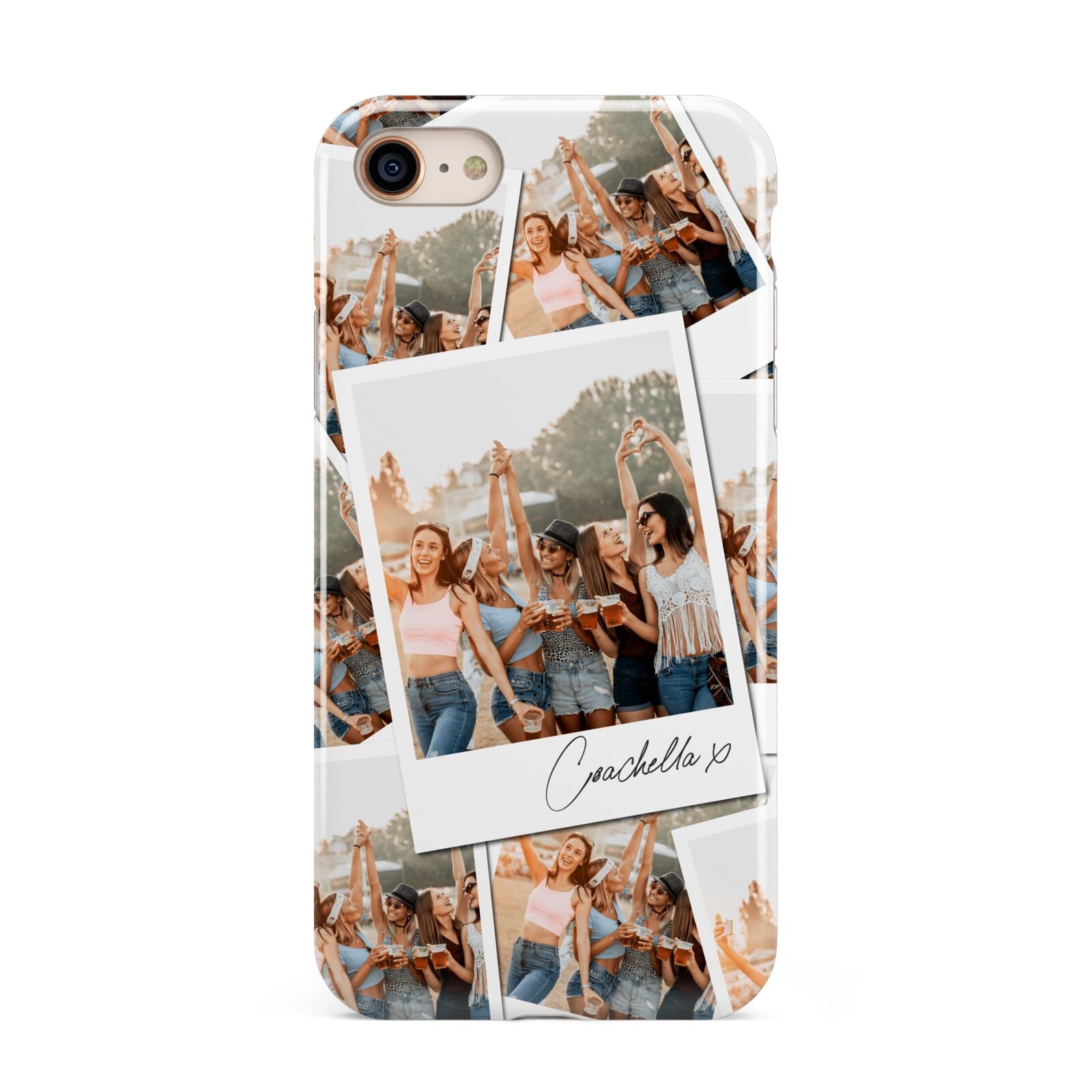 Personalised Photo iPhone 8 3D Tough Case on Gold Phone