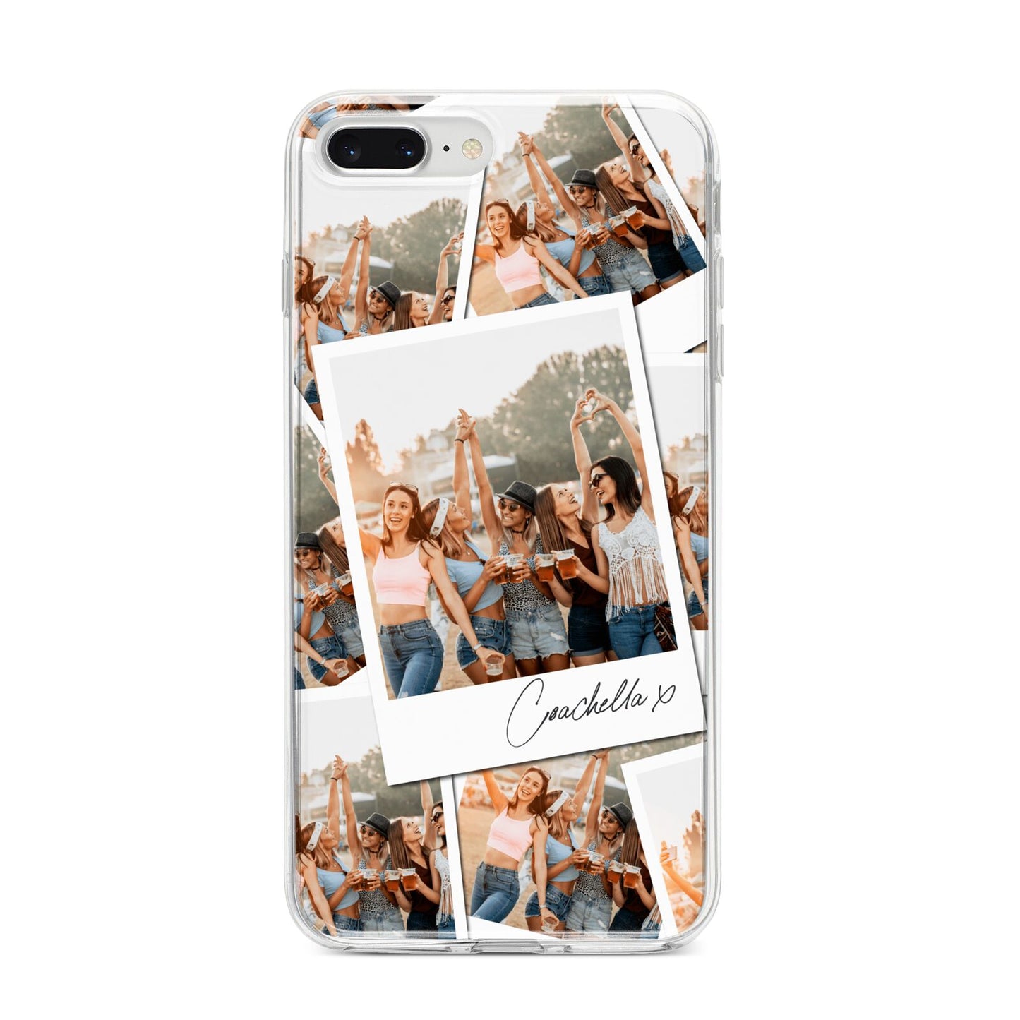 Personalised Photo iPhone 8 Plus Bumper Case on Silver iPhone