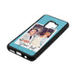 Personalised Photo with Text Sky Saffiano Leather Samsung S9 Case Side Angle