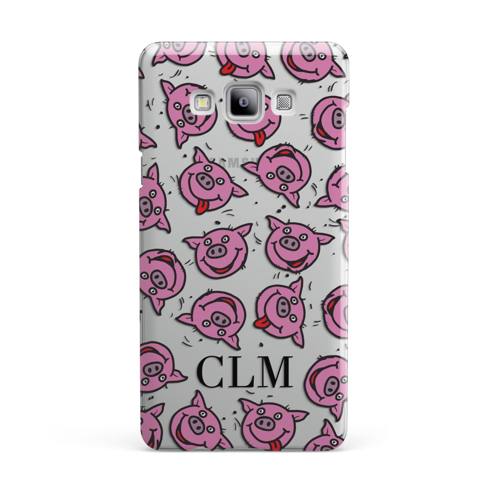 Personalised Pig Initials Clear Samsung Galaxy A7 2015 Case