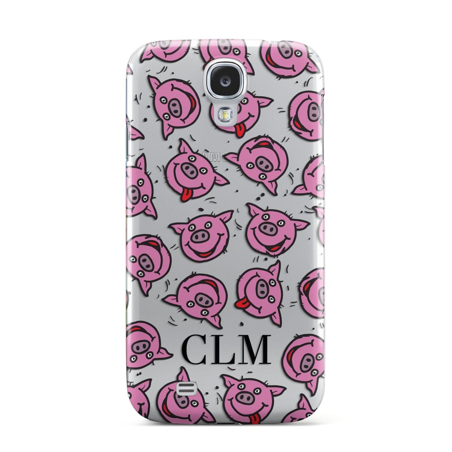 Personalised Pig Initials Clear Samsung Galaxy S4 Case