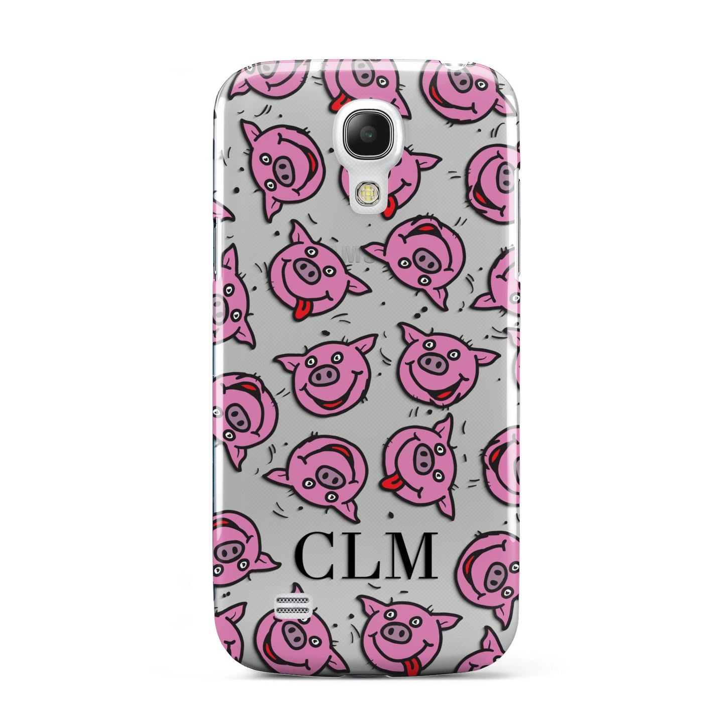 Personalised Pig Initials Clear Samsung Galaxy S4 Mini Case