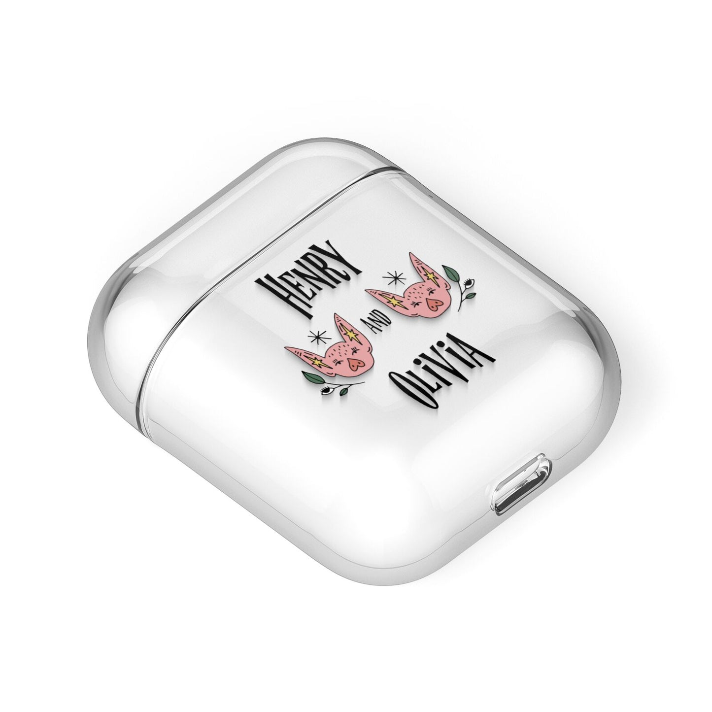 Personalised Piggies AirPods Case Laid Flat