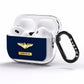 Personalised Pilot Wings AirPods Pro Clear Case Side Image