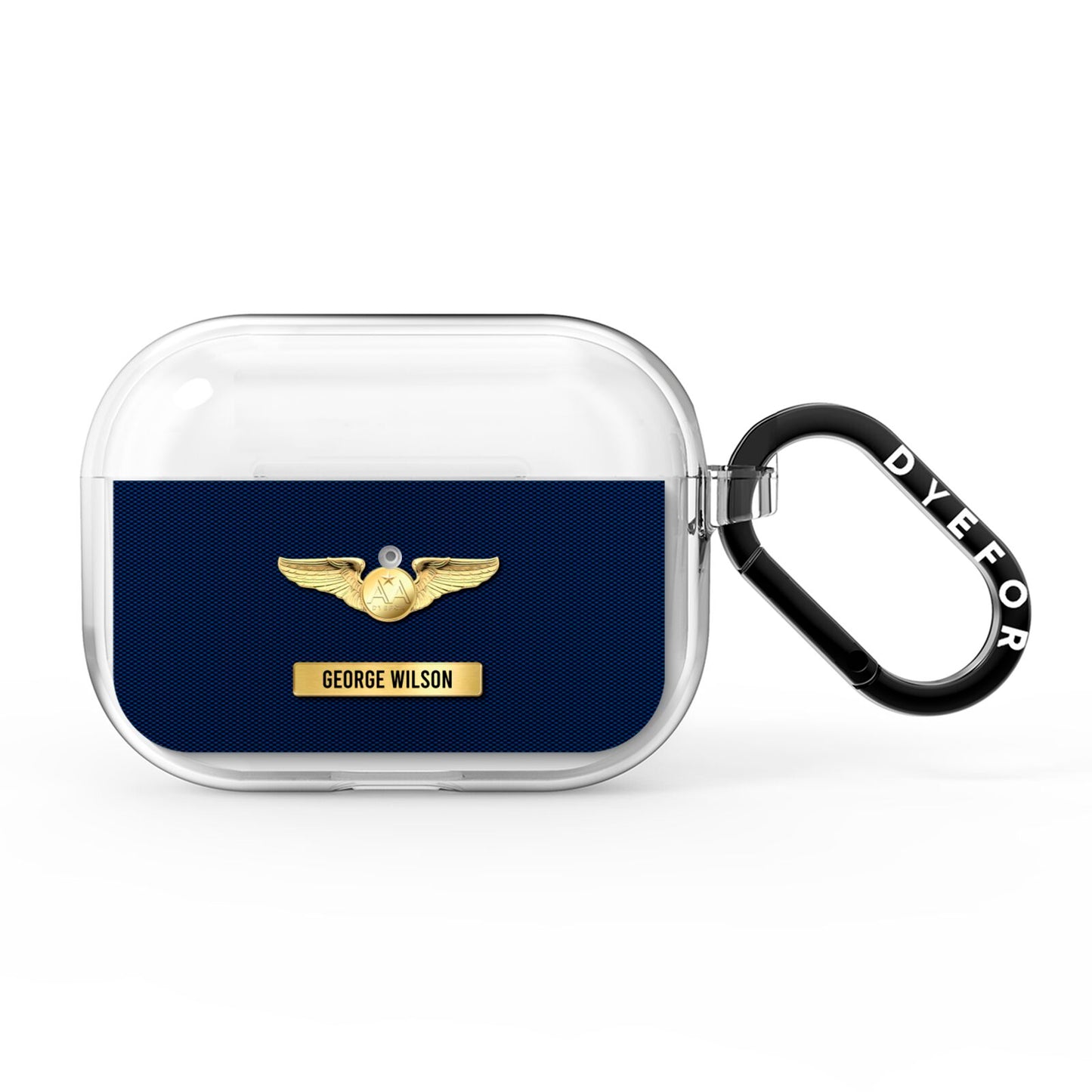 Personalised Pilot Wings AirPods Pro Clear Case