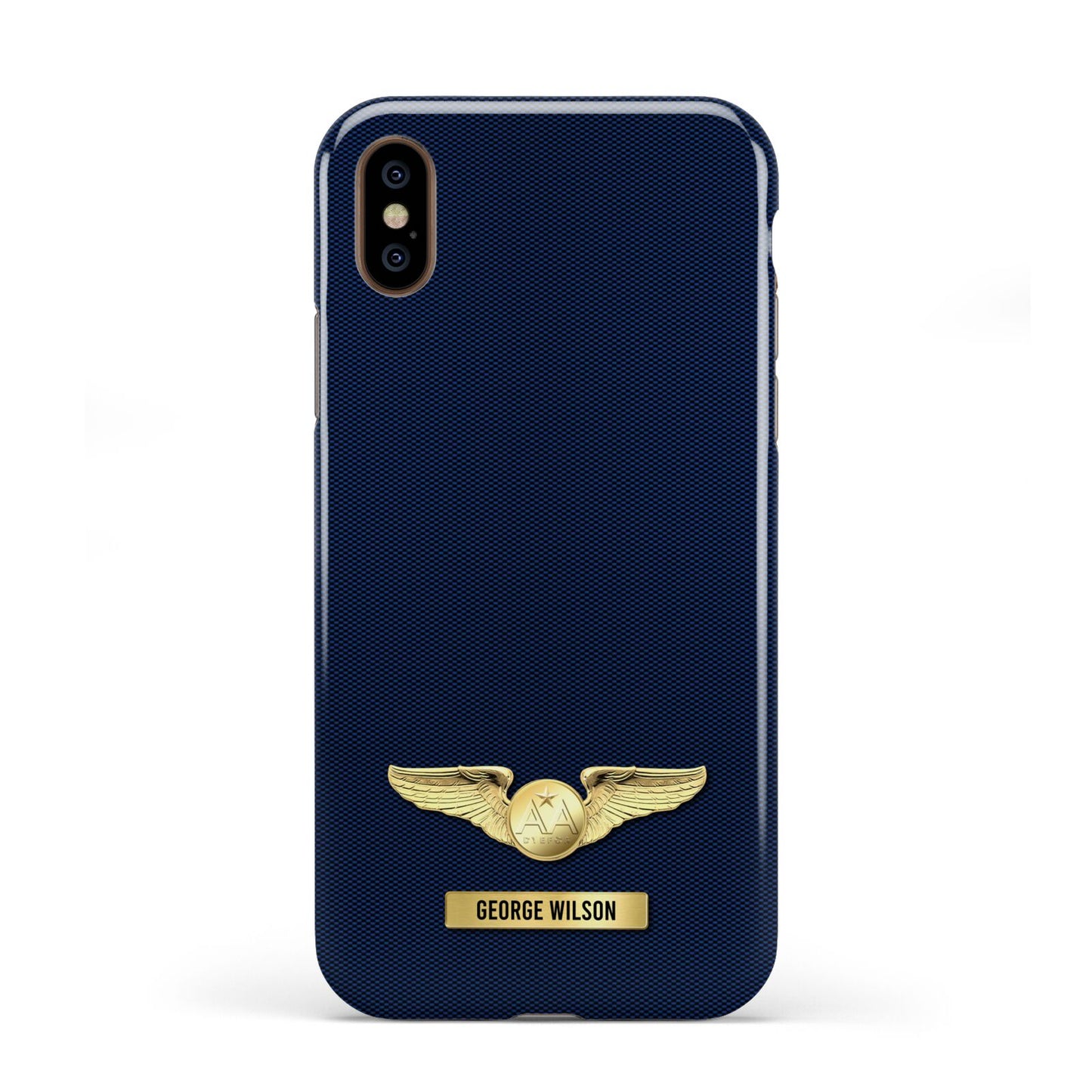 Personalised Pilot Wings Apple iPhone XS 3D Tough