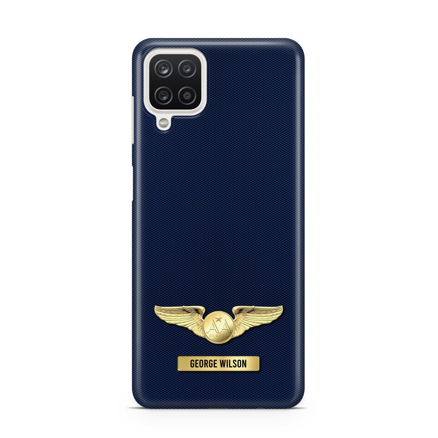 Personalised Pilot Wings Samsung A12 Case