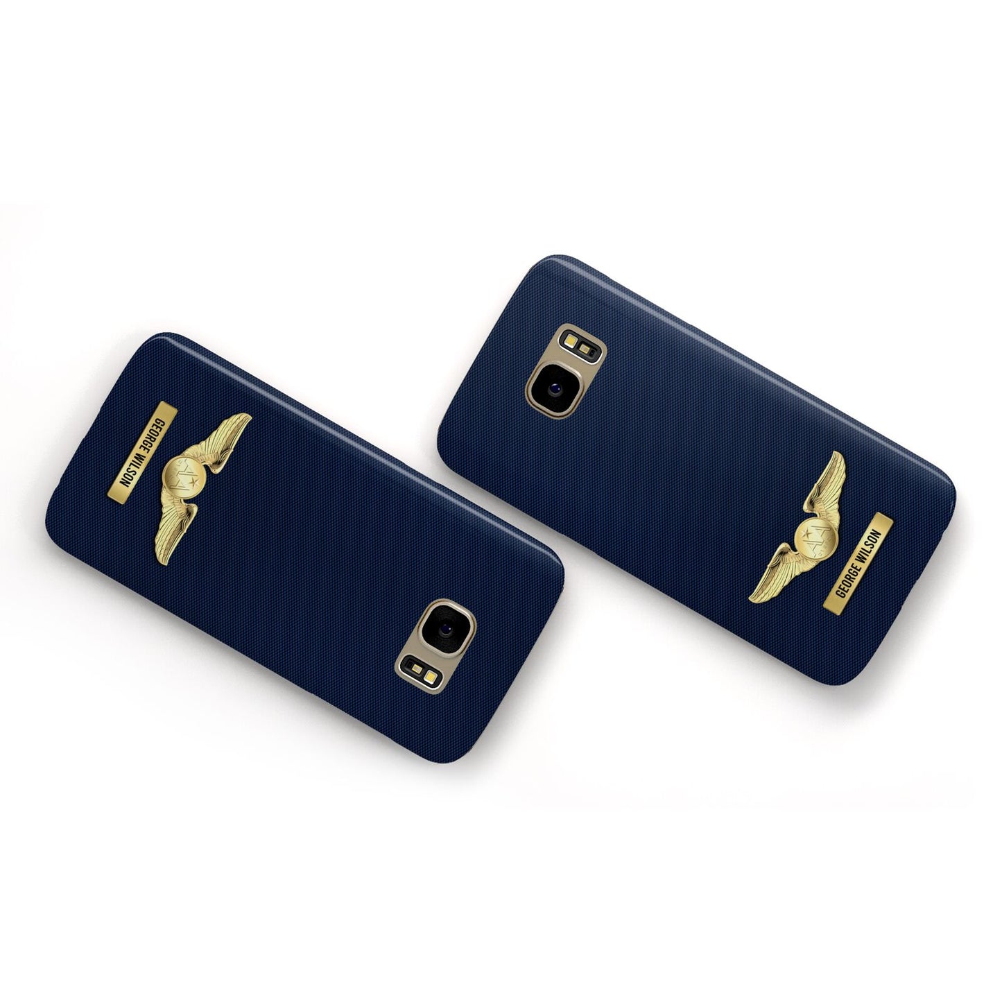 Personalised Pilot Wings Samsung Galaxy Case Flat Overview