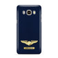Personalised Pilot Wings Samsung Galaxy J7 2016 Case on gold phone