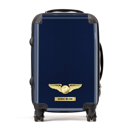 Personalised Pilot Wings Suitcase