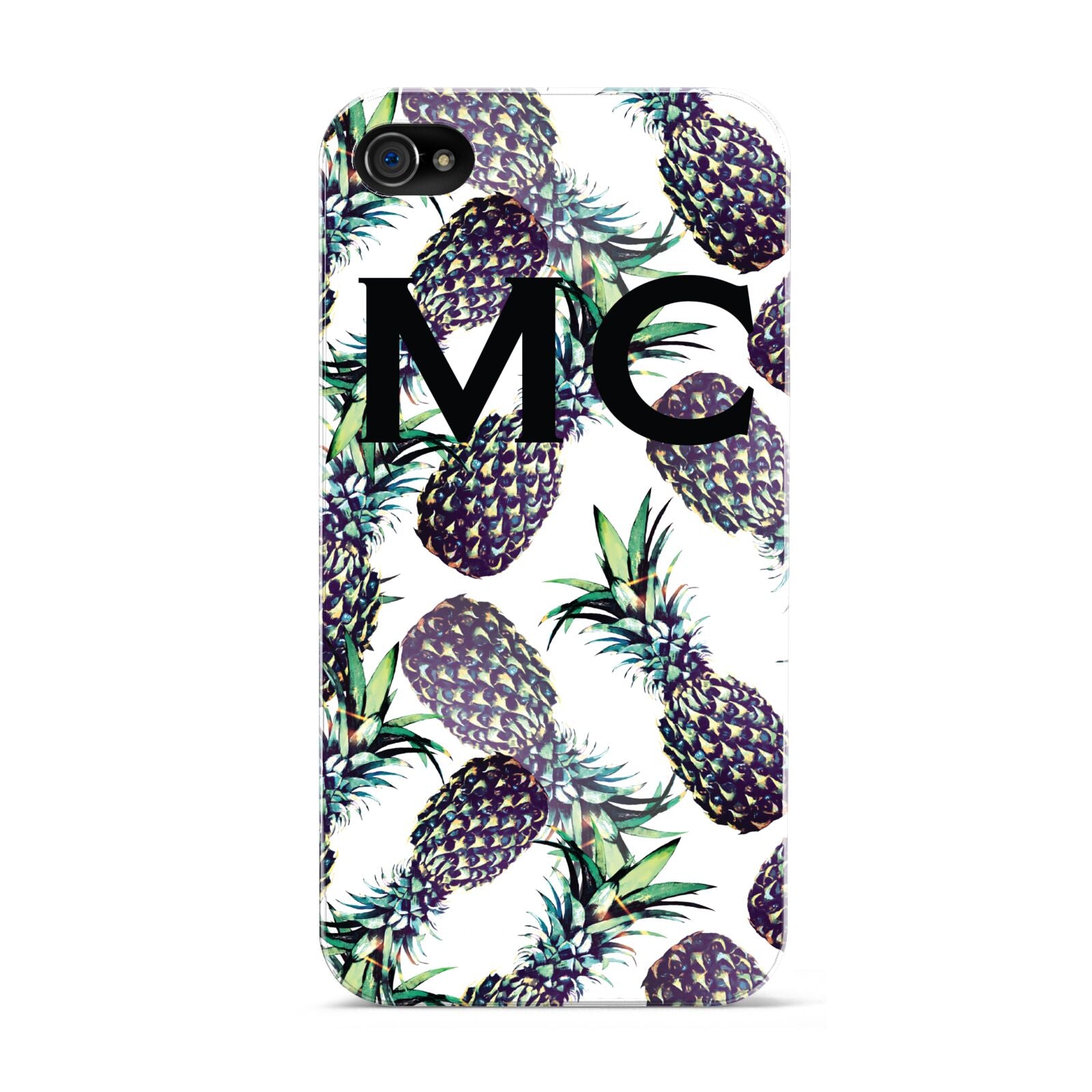 Personalised Pineapple Tropical White Apple iPhone 4s Case