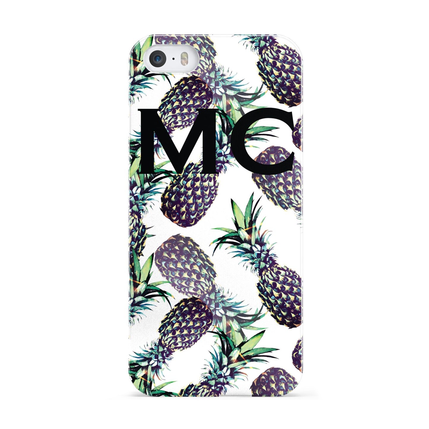 Personalised Pineapple Tropical White Apple iPhone 5 Case