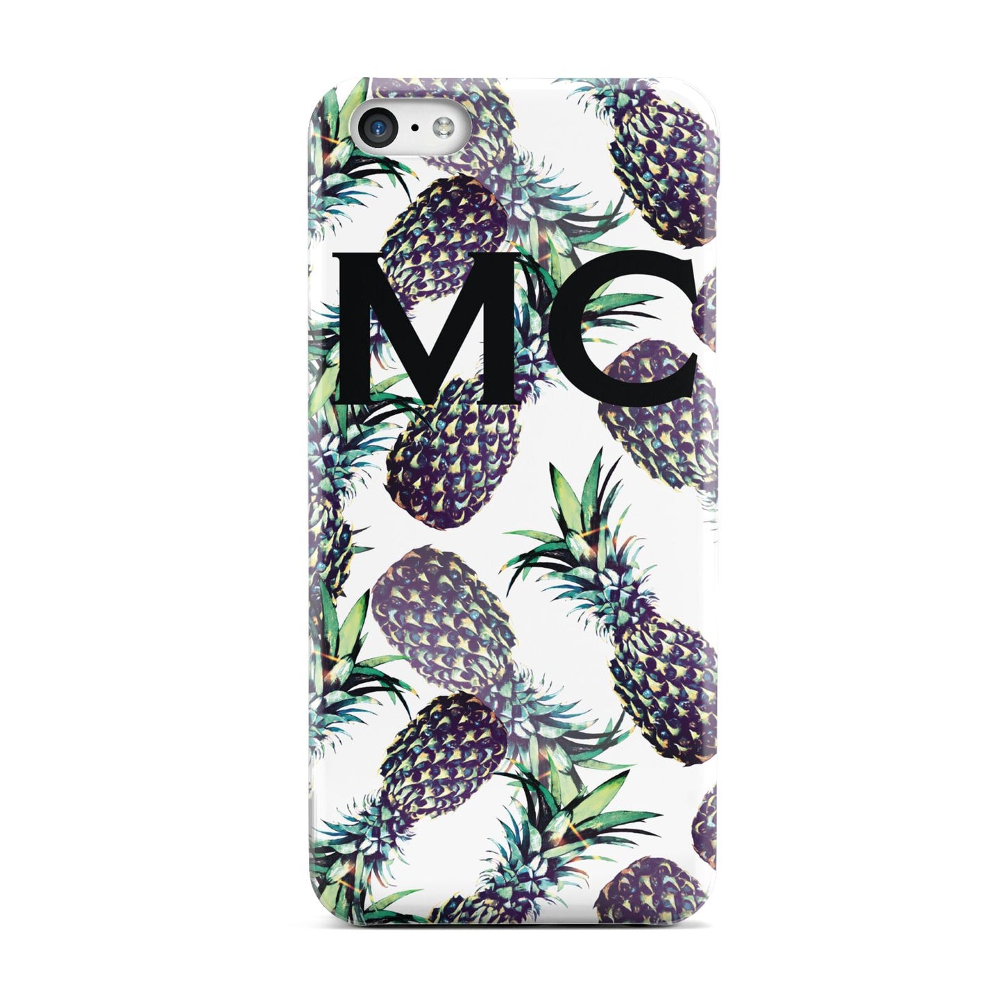 Personalised Pineapple Tropical White Apple iPhone 5c Case