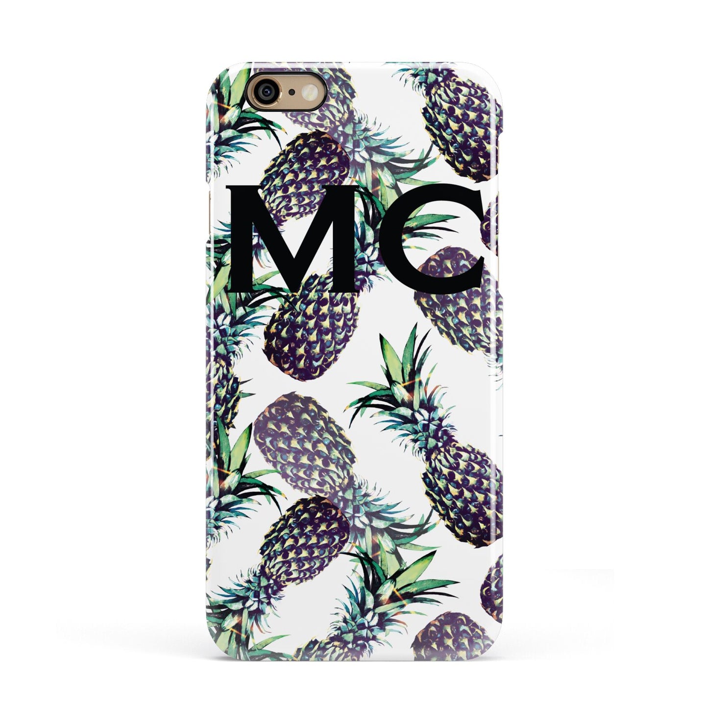 Personalised Pineapple Tropical White Apple iPhone 6 3D Snap Case