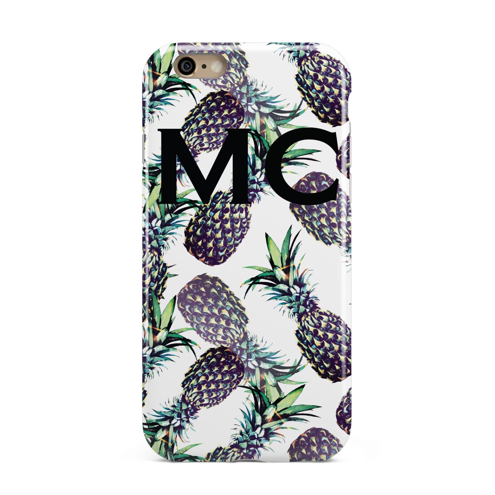 Personalised Pineapple Tropical White Apple iPhone 6 3D Tough Case