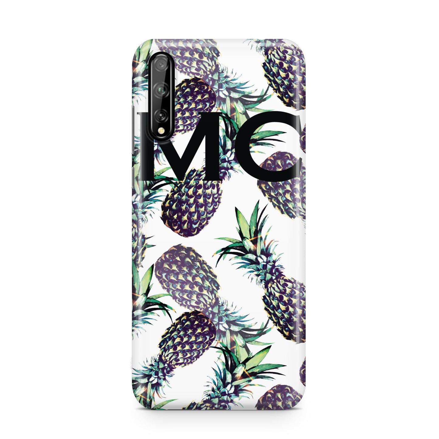 Personalised Pineapple Tropical White Huawei Enjoy 10s Phone Case