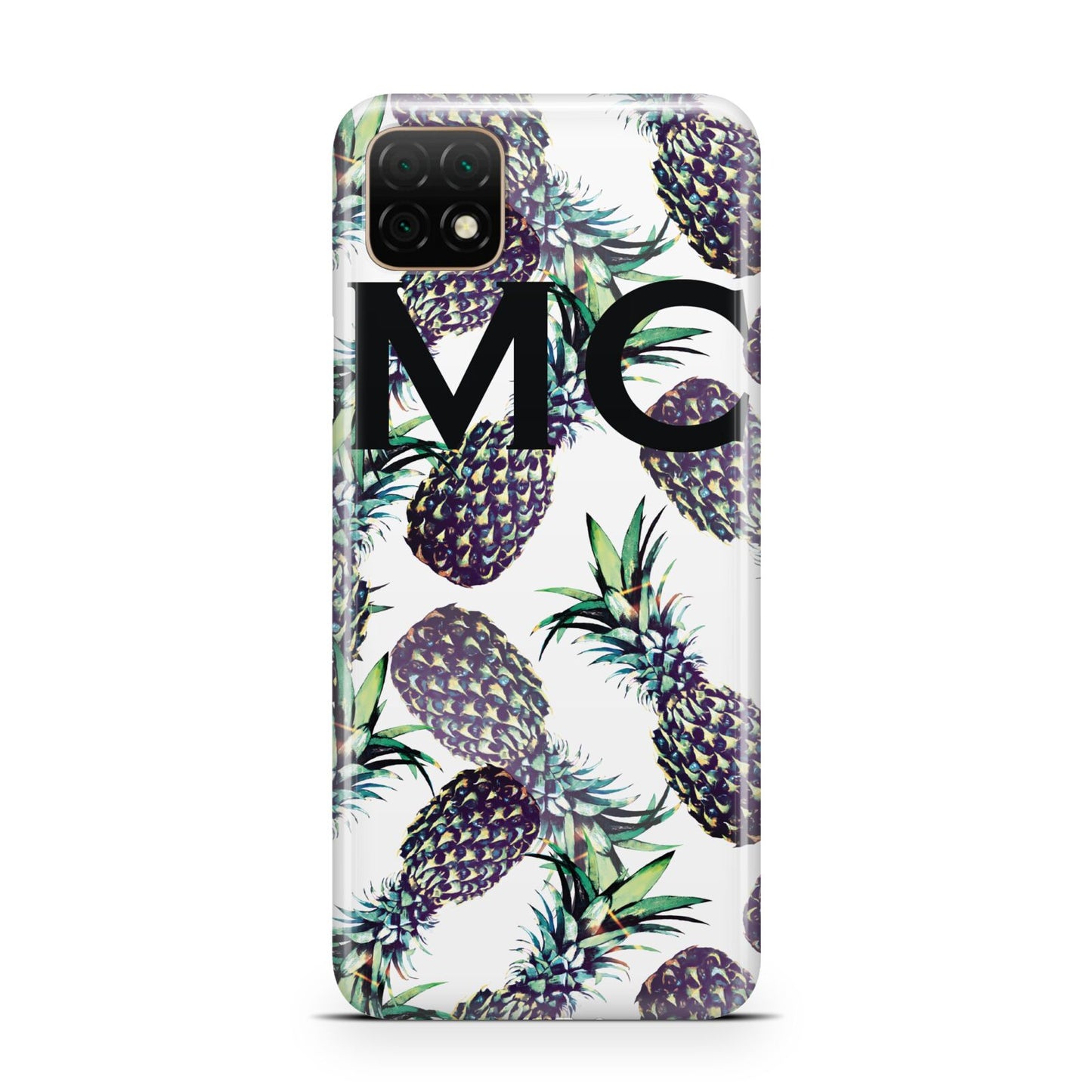 Personalised Pineapple Tropical White Huawei Enjoy 20 Phone Case