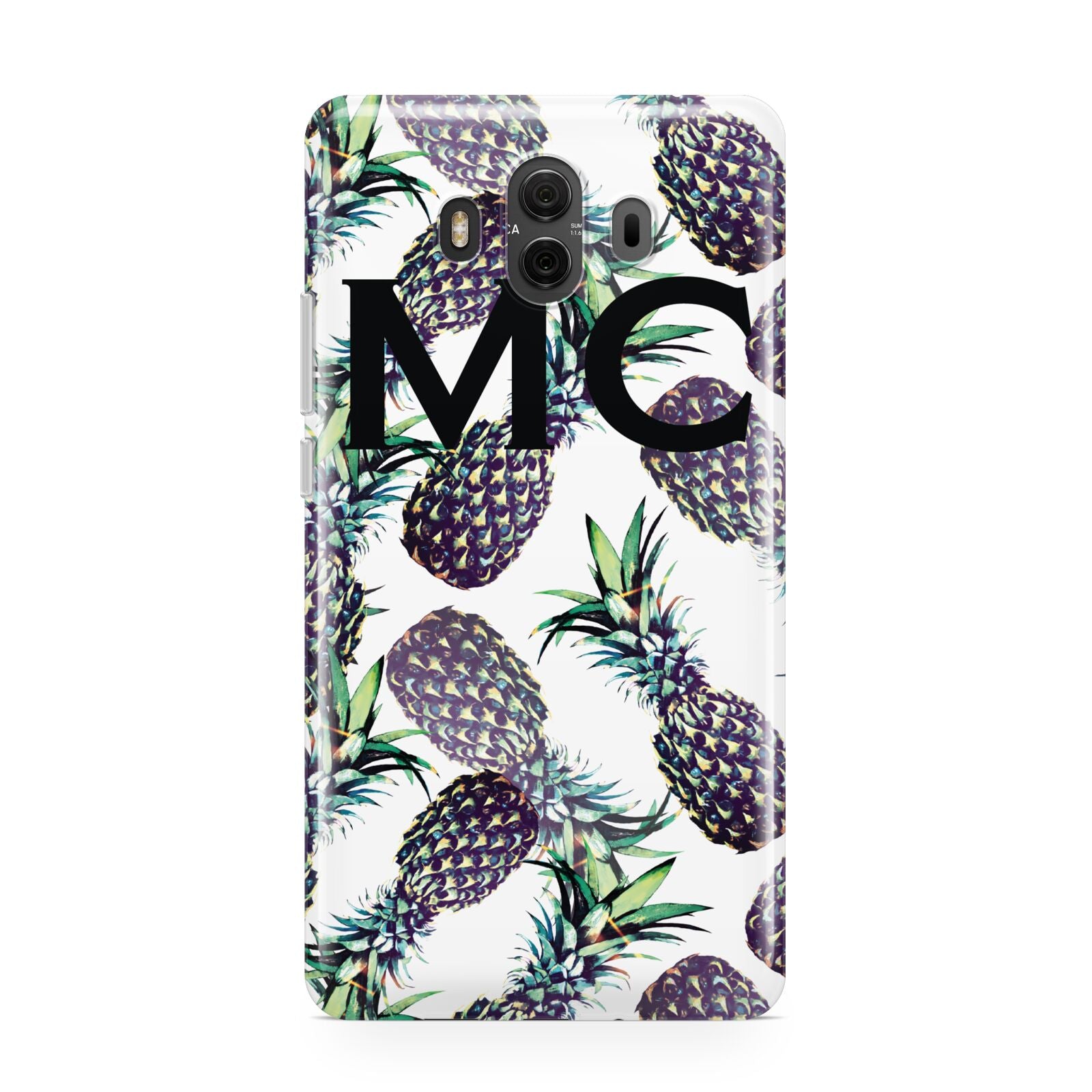 Personalised Pineapple Tropical White Huawei Mate 10 Protective Phone Case