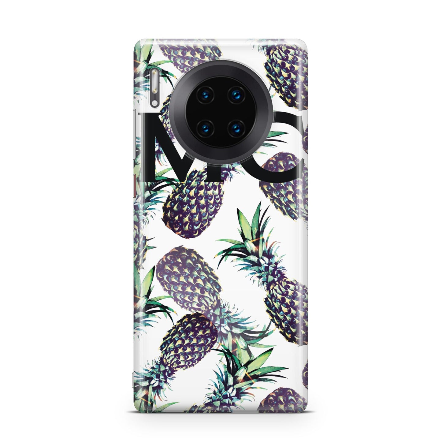 Personalised Pineapple Tropical White Huawei Mate 30 Pro Phone Case