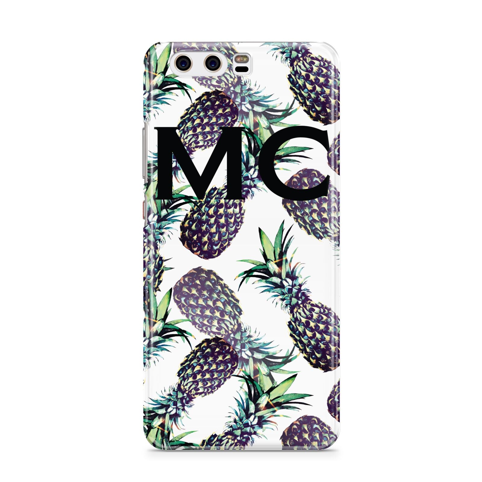 Personalised Pineapple Tropical White Huawei P10 Phone Case