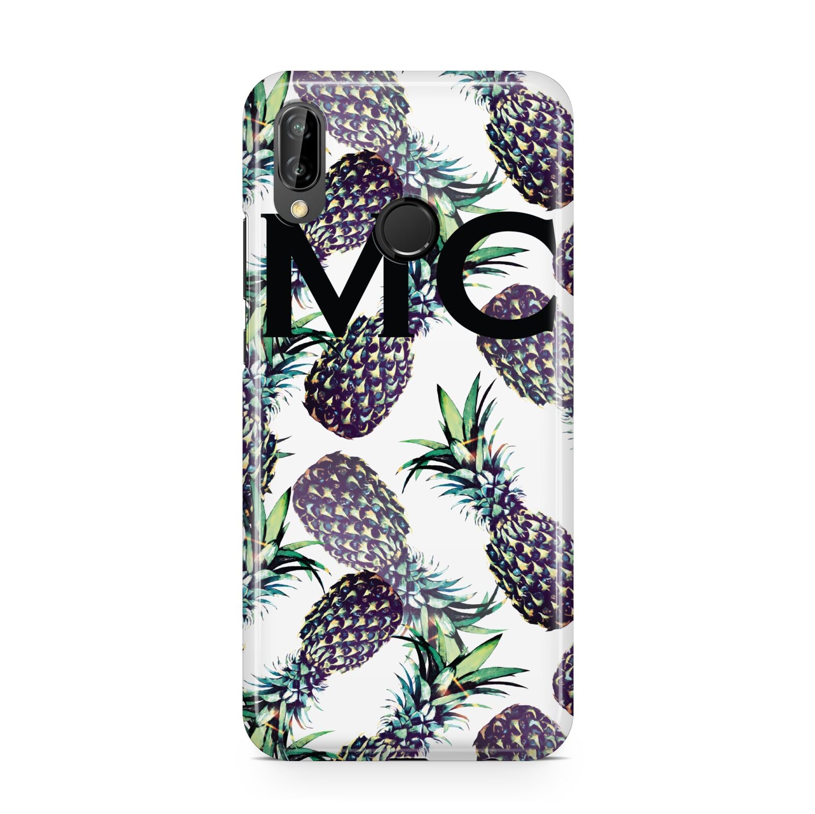 Personalised Pineapple Tropical White Huawei P20 Lite Phone Case