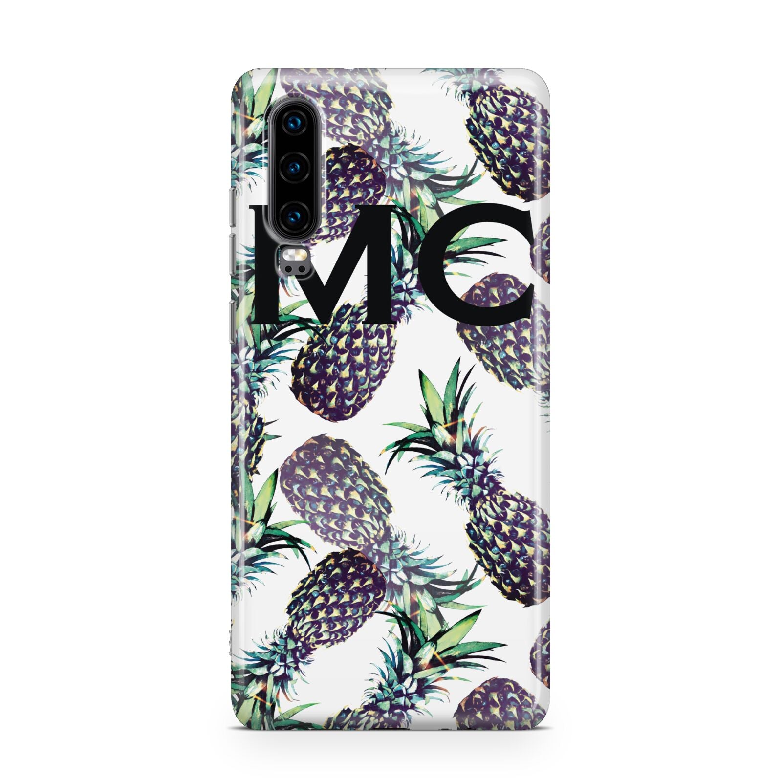 Personalised Pineapple Tropical White Huawei P30 Phone Case