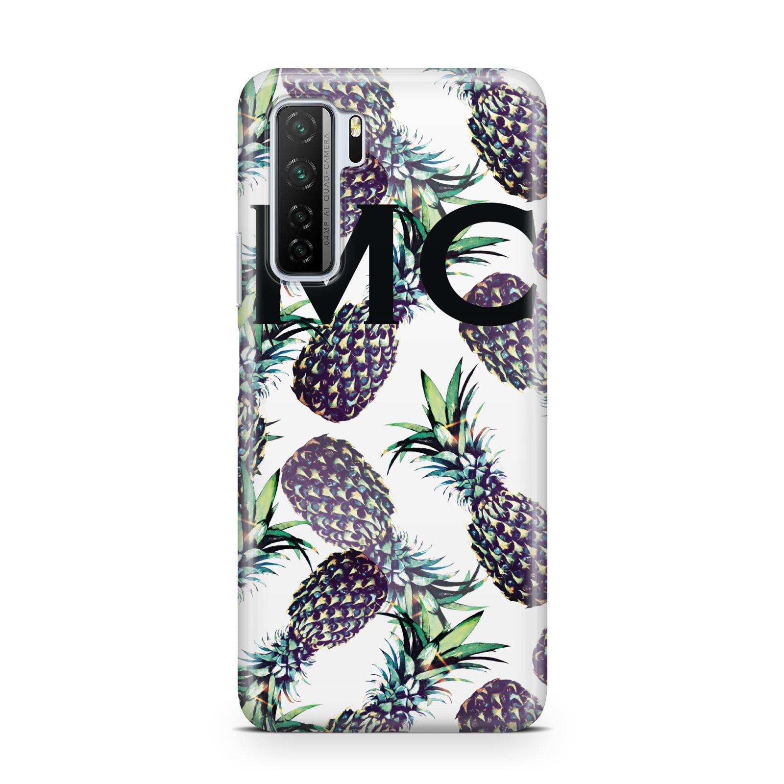 Personalised Pineapple Tropical White Huawei P40 Lite 5G Phone Case