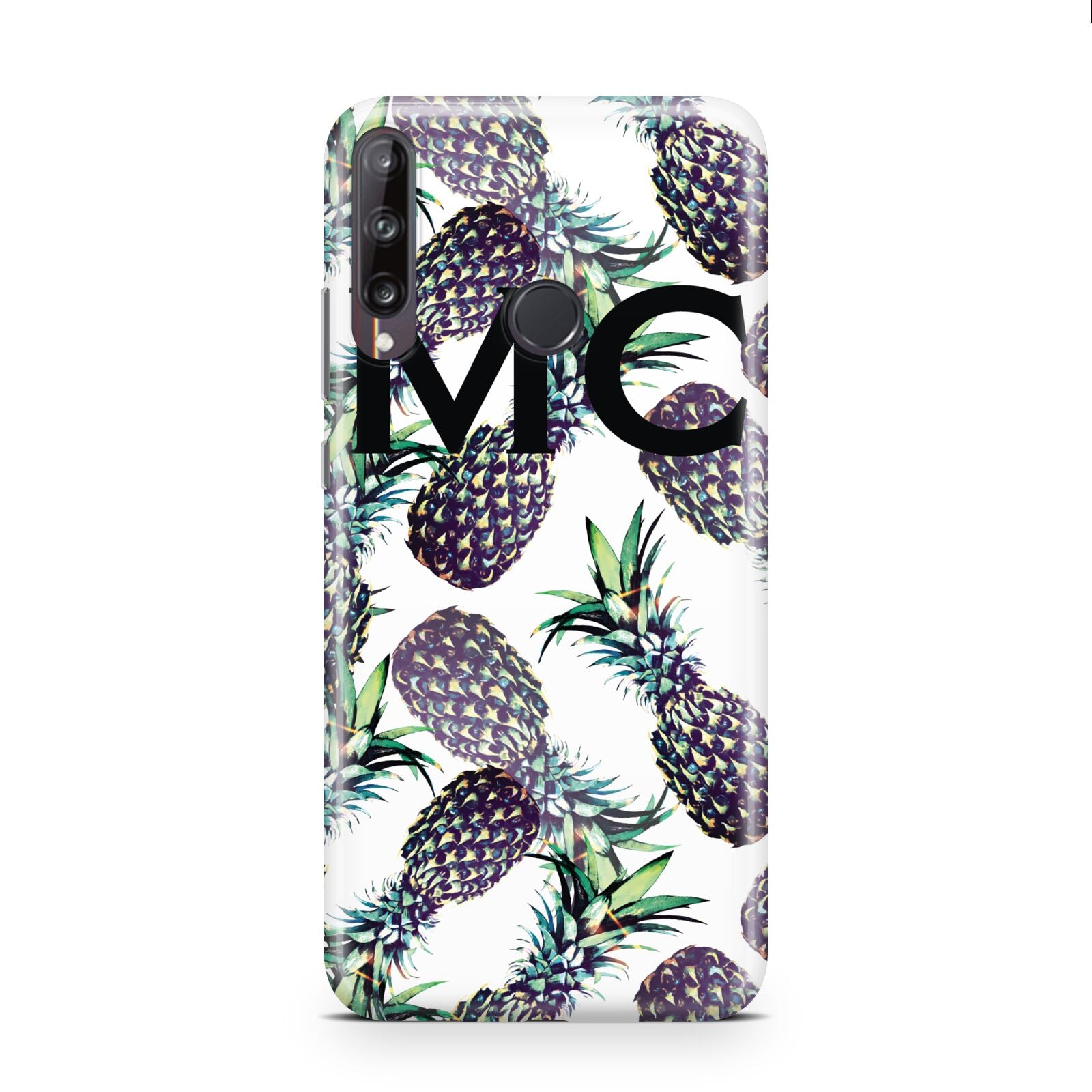 Personalised Pineapple Tropical White Huawei P40 Lite E Phone Case