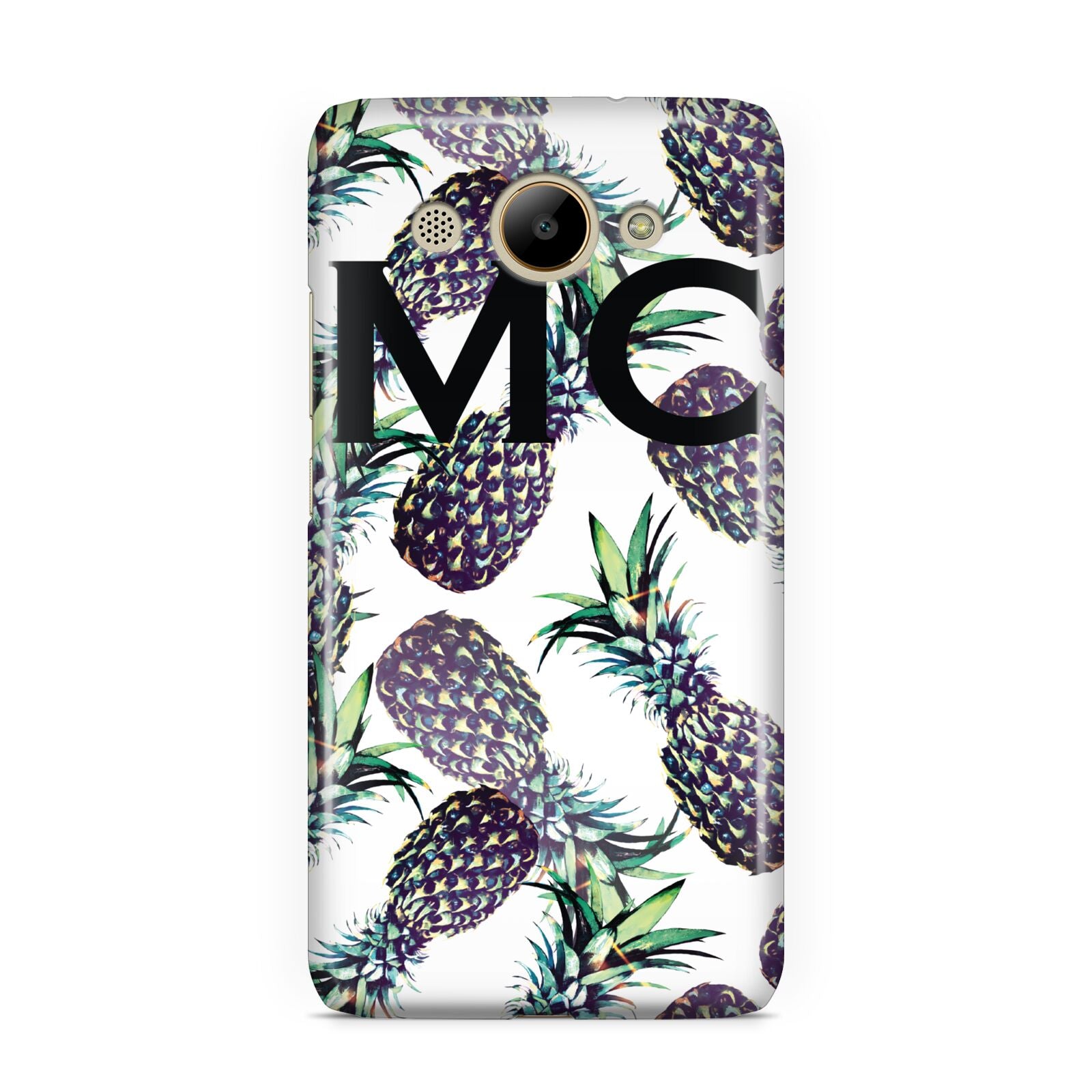 Personalised Pineapple Tropical White Huawei Y3 2017