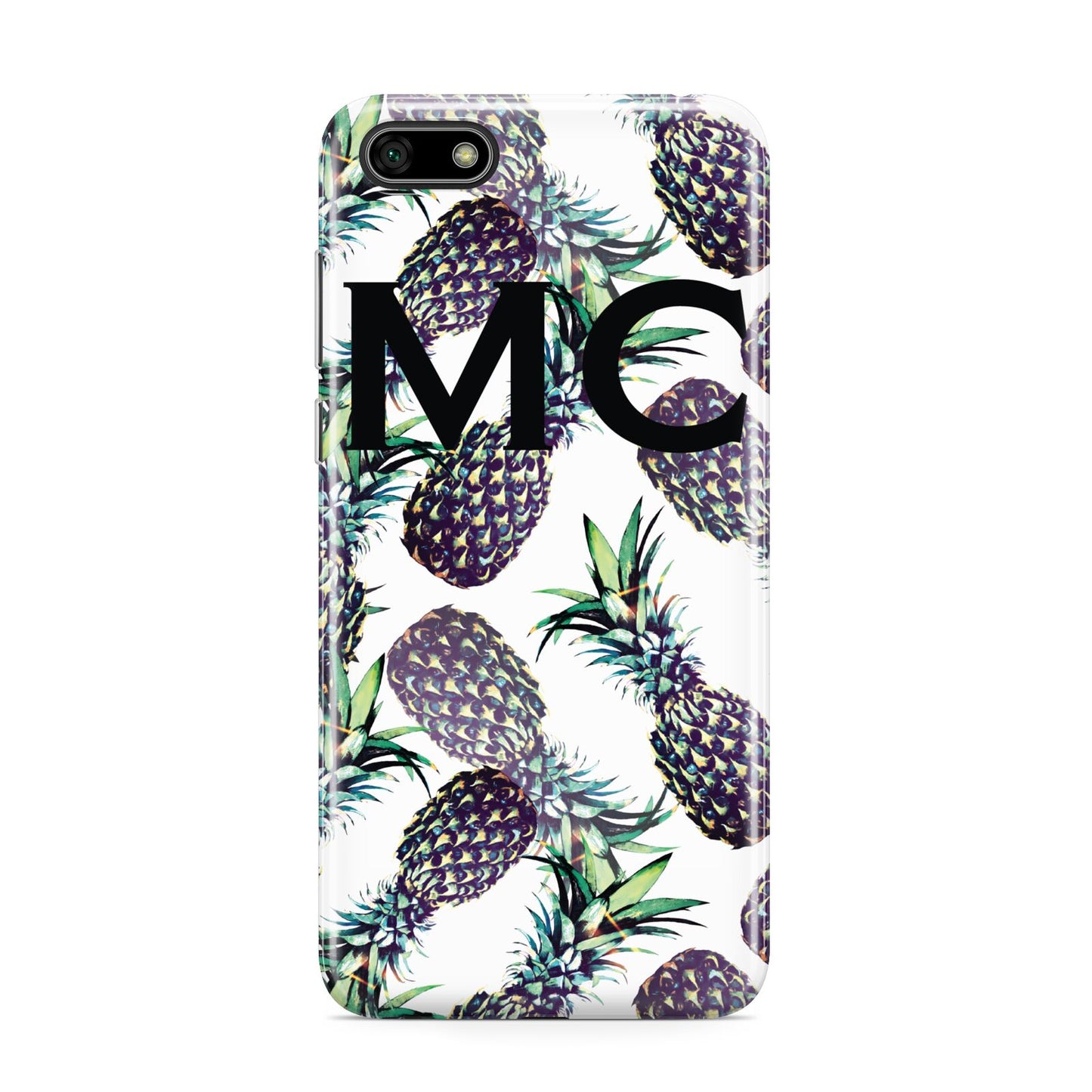 Personalised Pineapple Tropical White Huawei Y5 Prime 2018 Phone Case