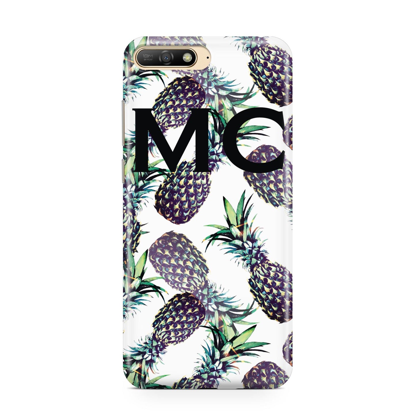 Personalised Pineapple Tropical White Huawei Y6 2018