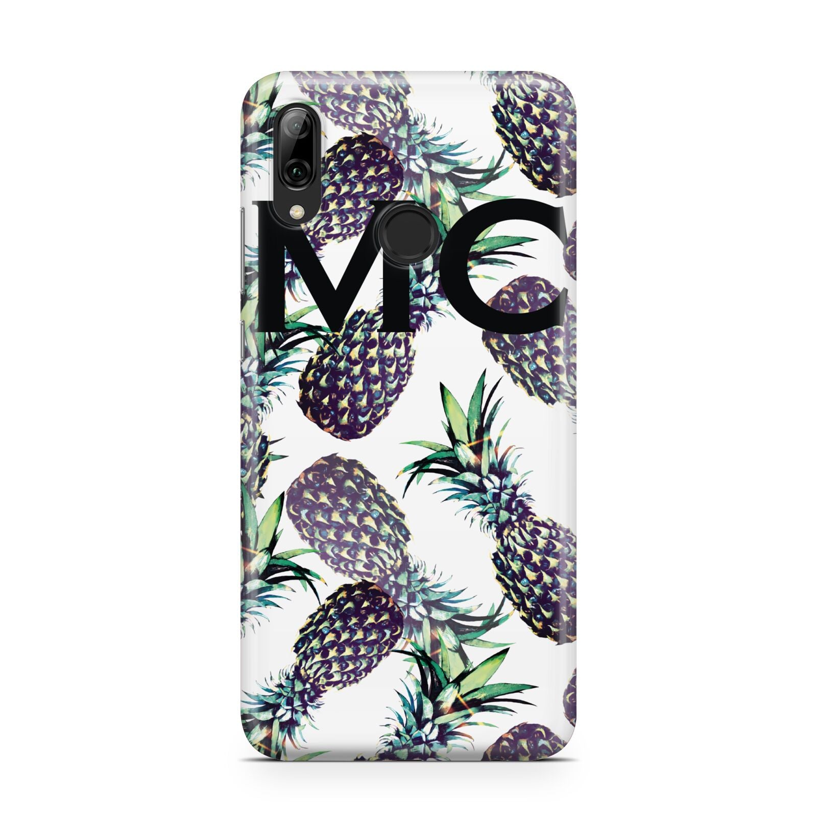 Personalised Pineapple Tropical White Huawei Y7 2019