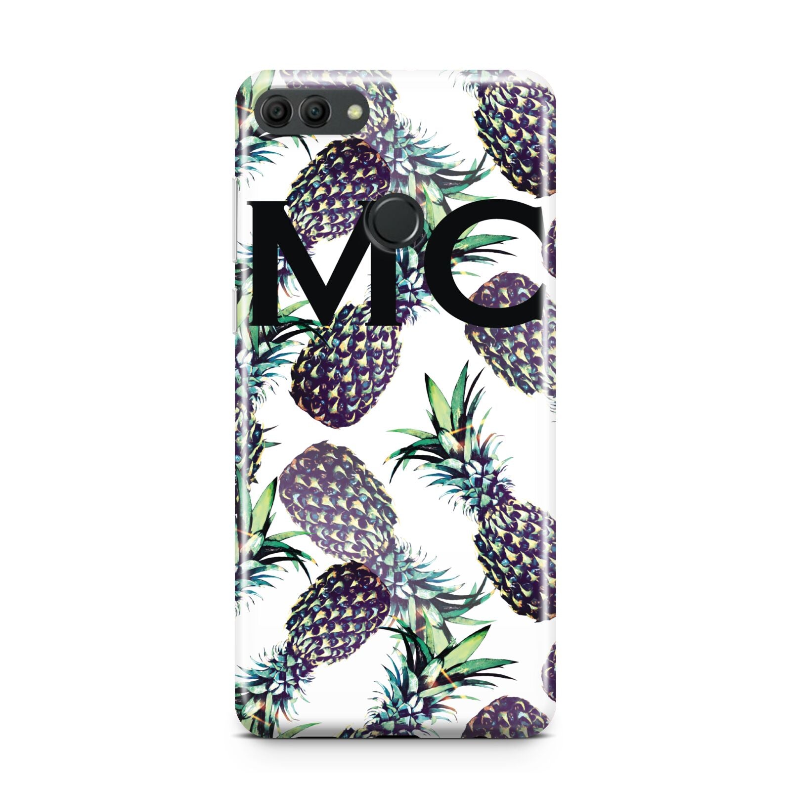 Personalised Pineapple Tropical White Huawei Y9 2018