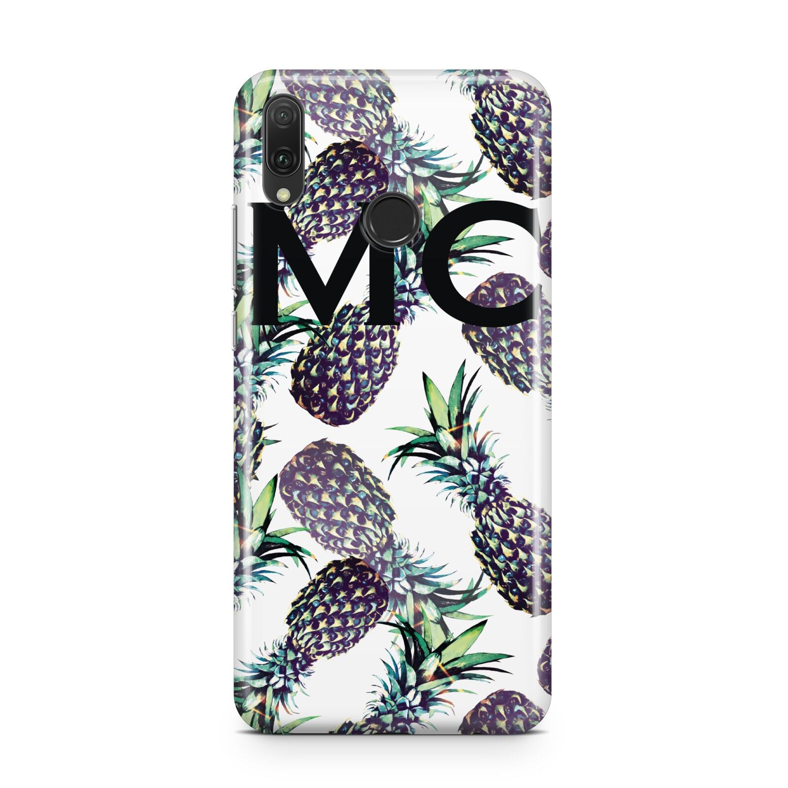 Personalised Pineapple Tropical White Huawei Y9 2019