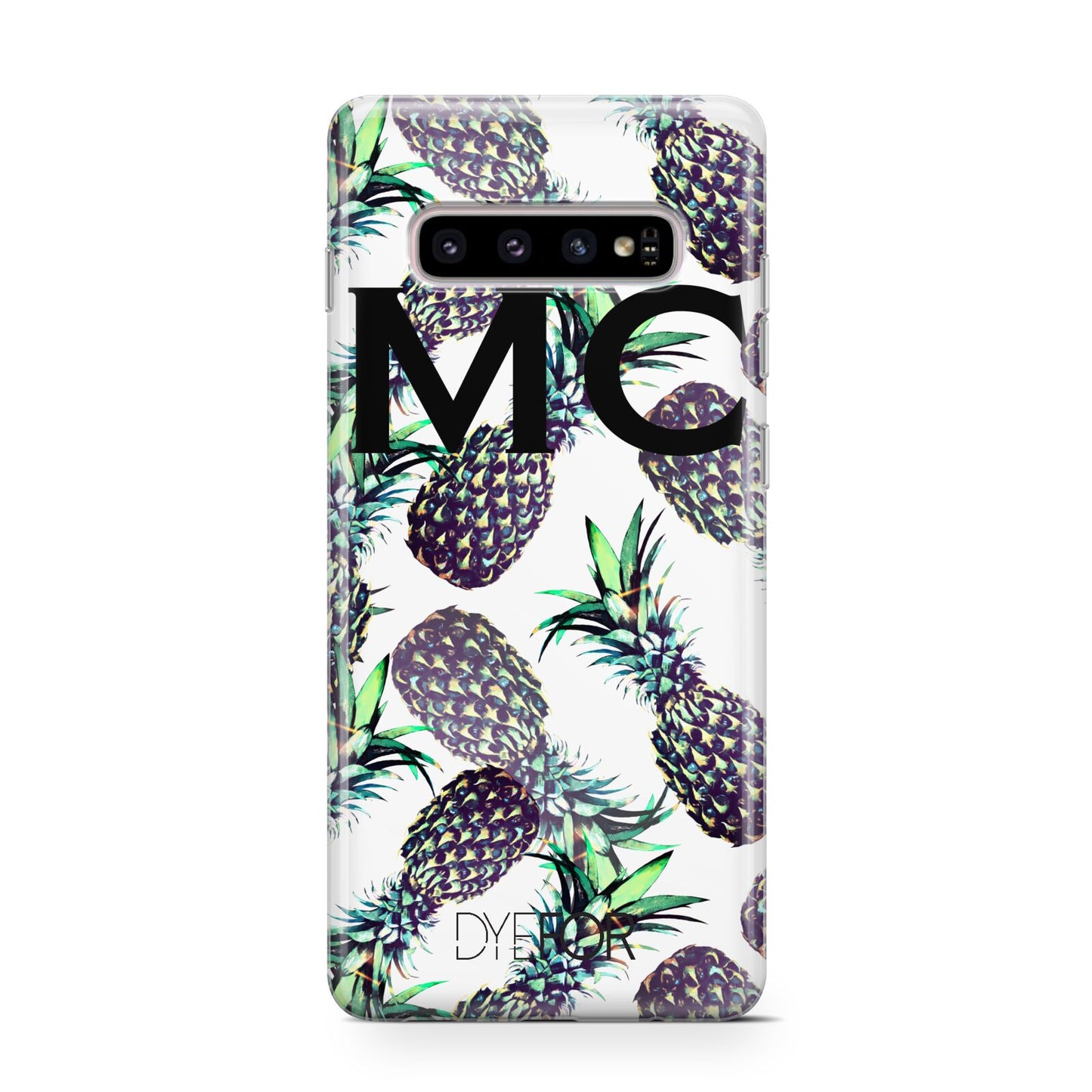 Personalised Pineapple Tropical White Protective Samsung Galaxy Case