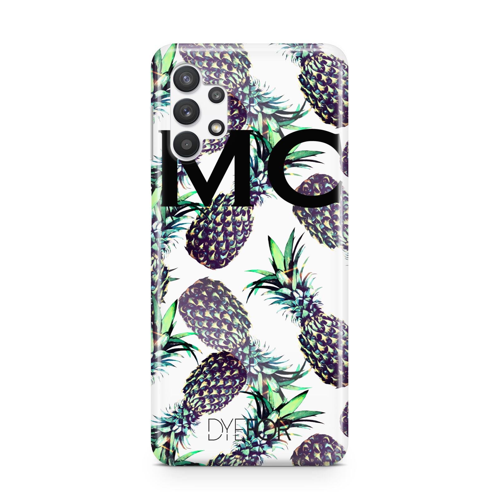 Personalised Pineapple Tropical White Samsung A32 5G Case