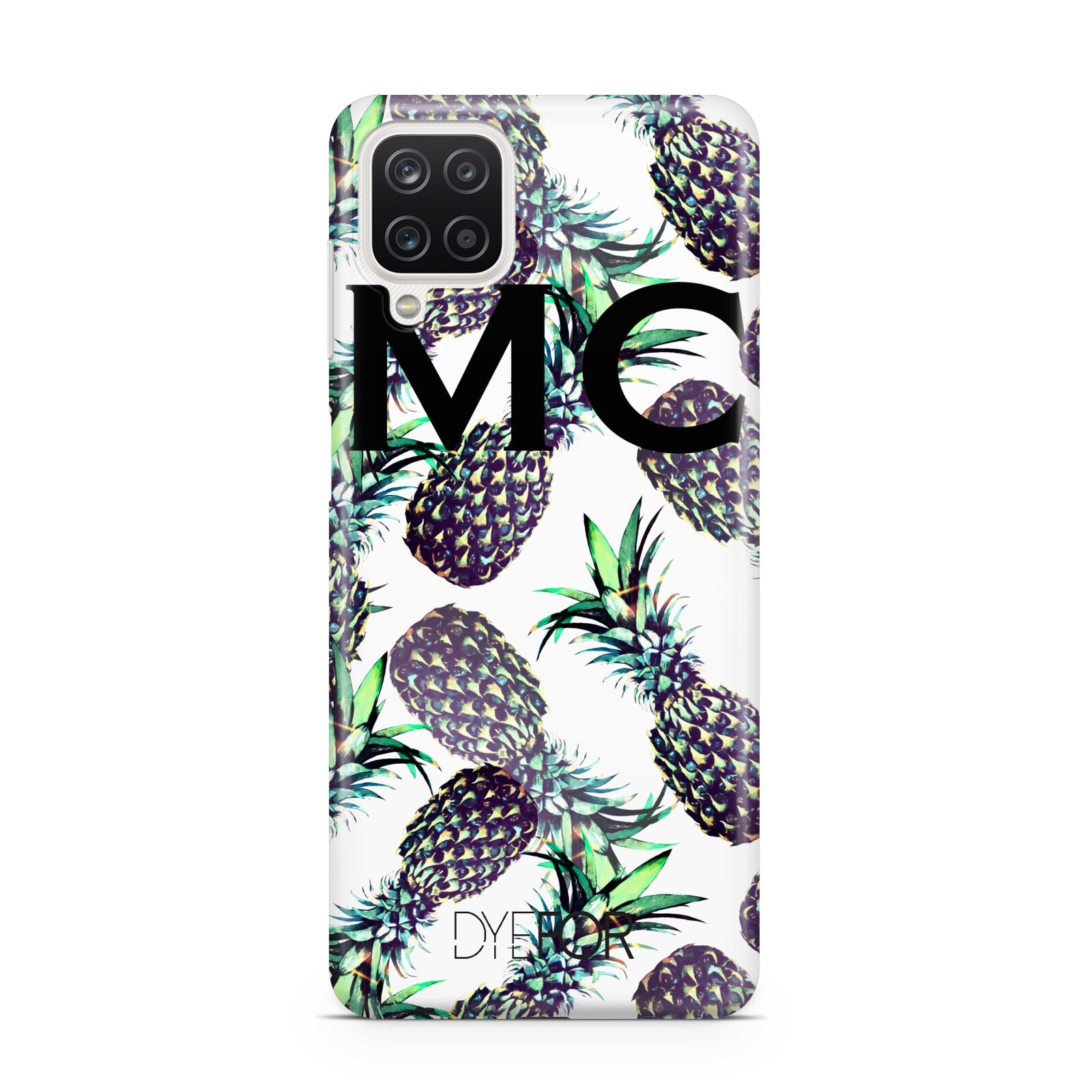 Personalised Pineapple Tropical White Samsung M12 Case