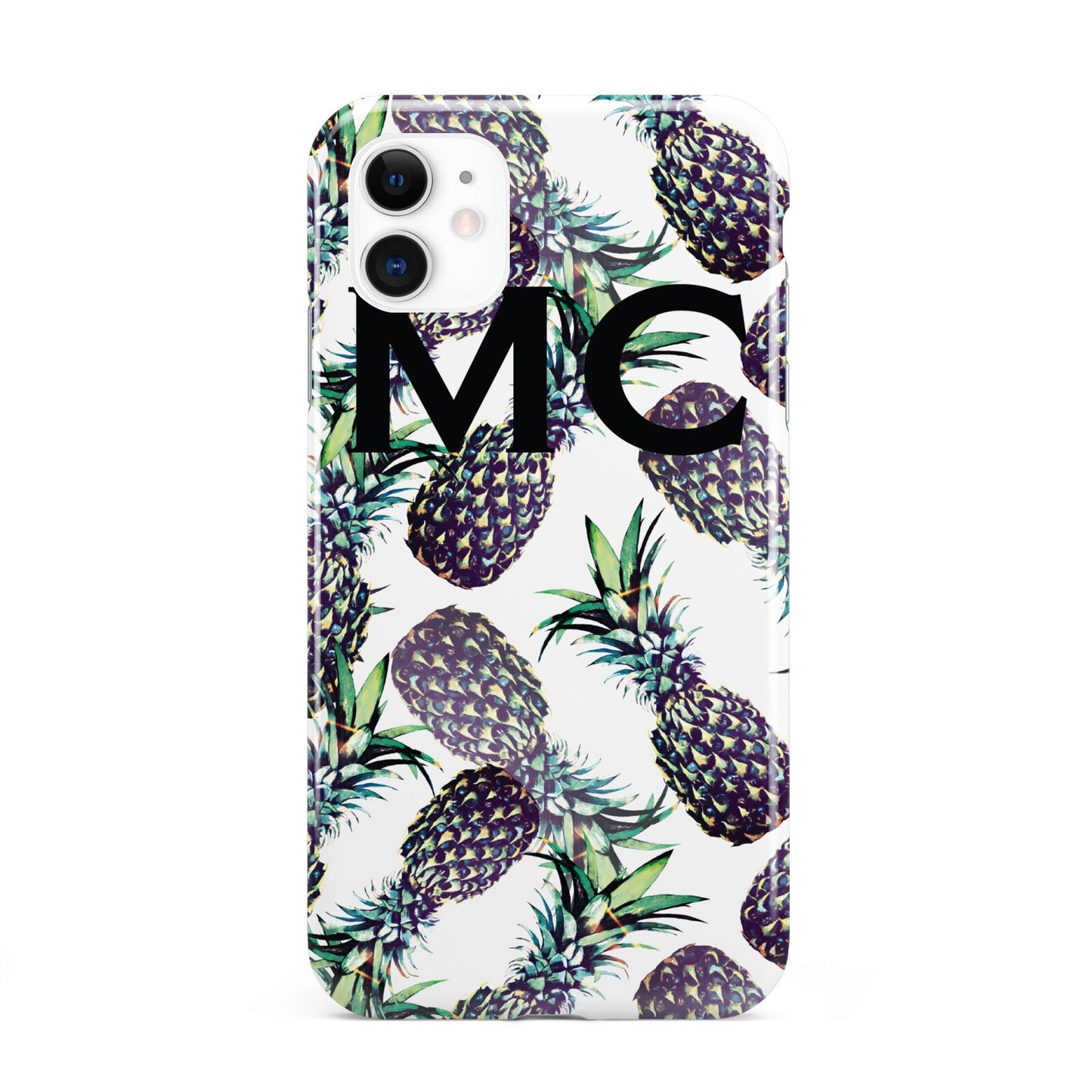 Personalised Pineapple Tropical White iPhone 11 3D Tough Case