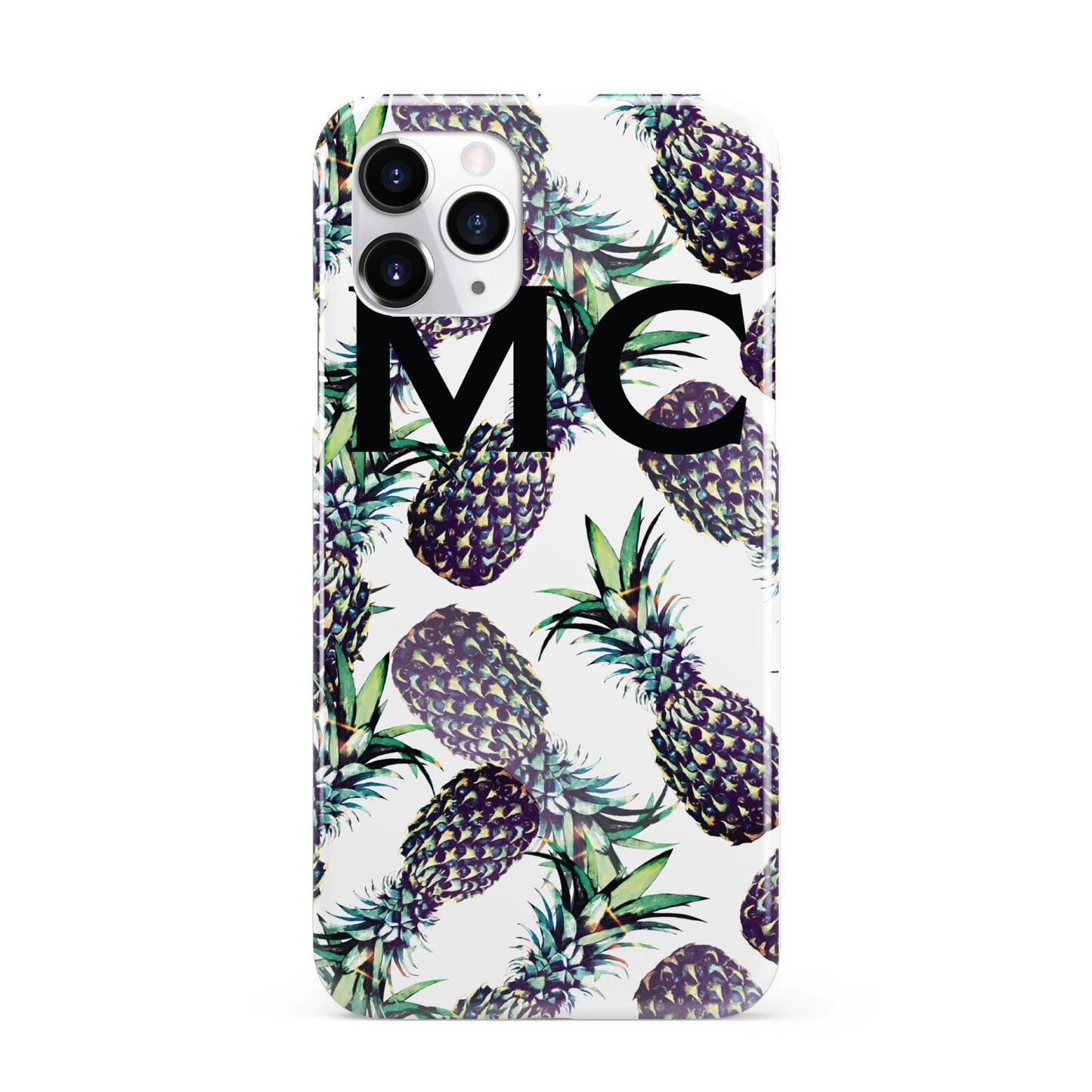 Personalised Pineapple Tropical White iPhone 11 Pro 3D Snap Case