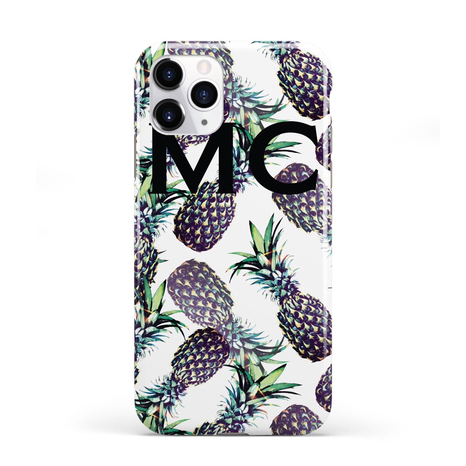 Personalised Pineapple Tropical White iPhone 11 Pro 3D Tough Case