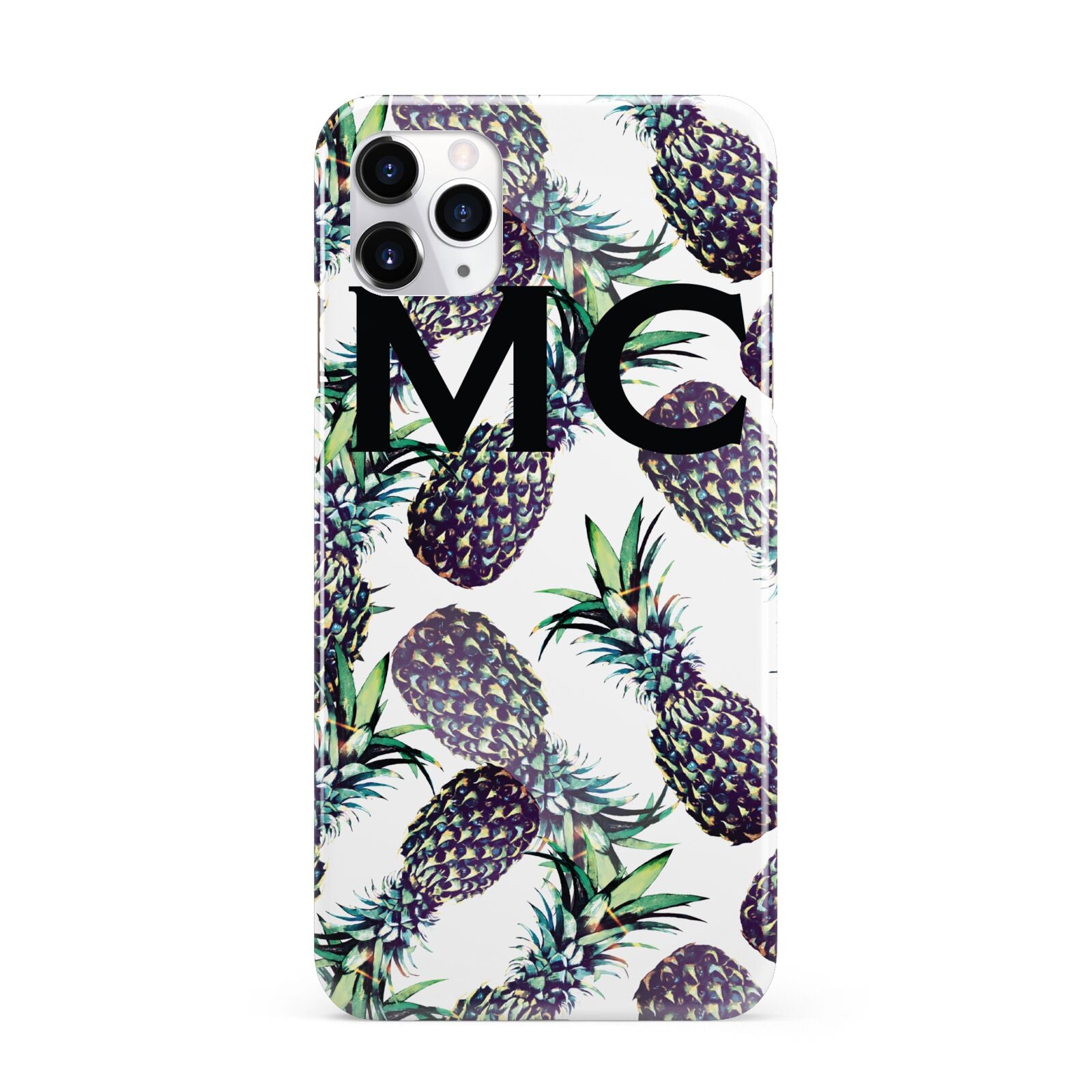 Personalised Pineapple Tropical White iPhone 11 Pro Max 3D Snap Case