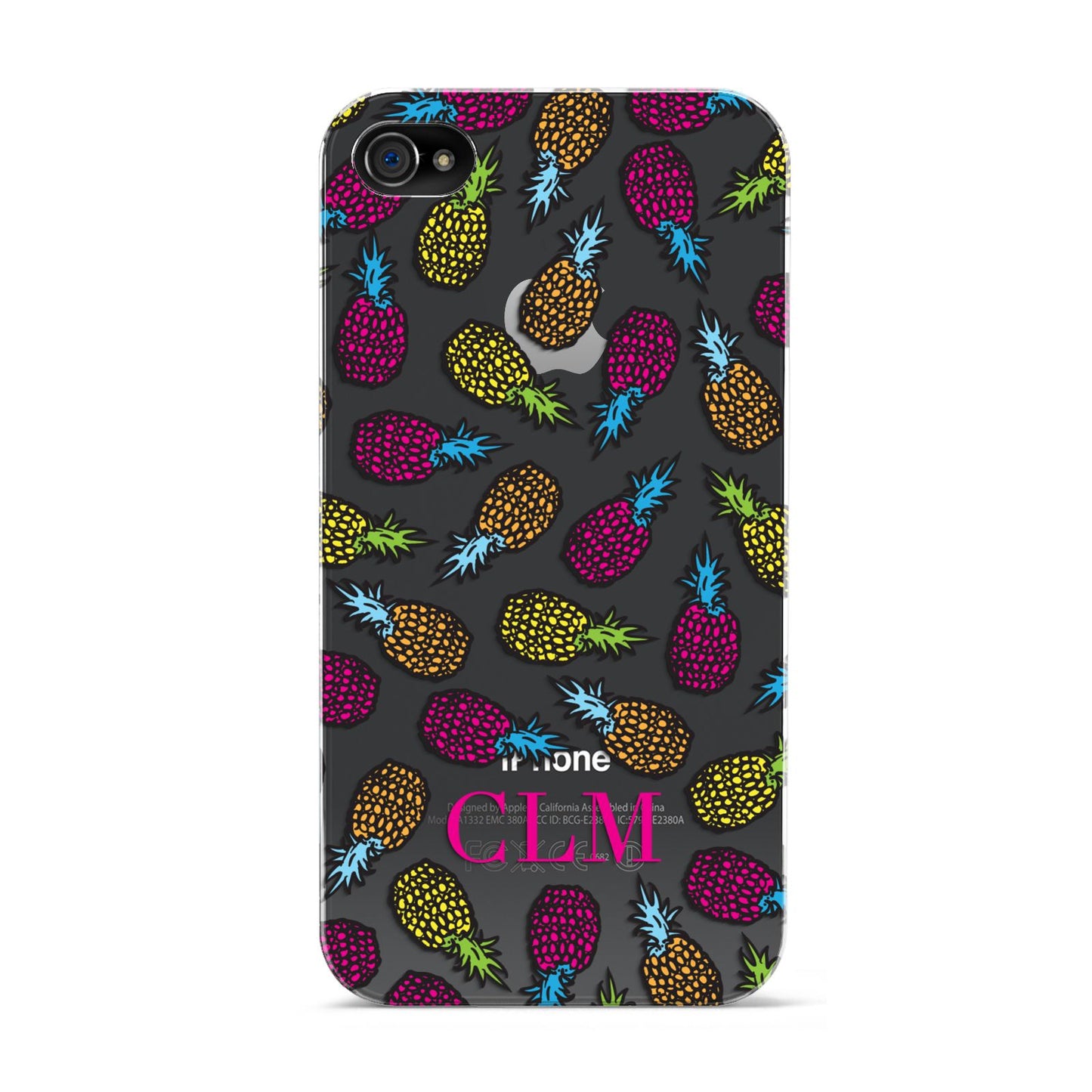 Personalised Pineapples Initials Apple iPhone 4s Case