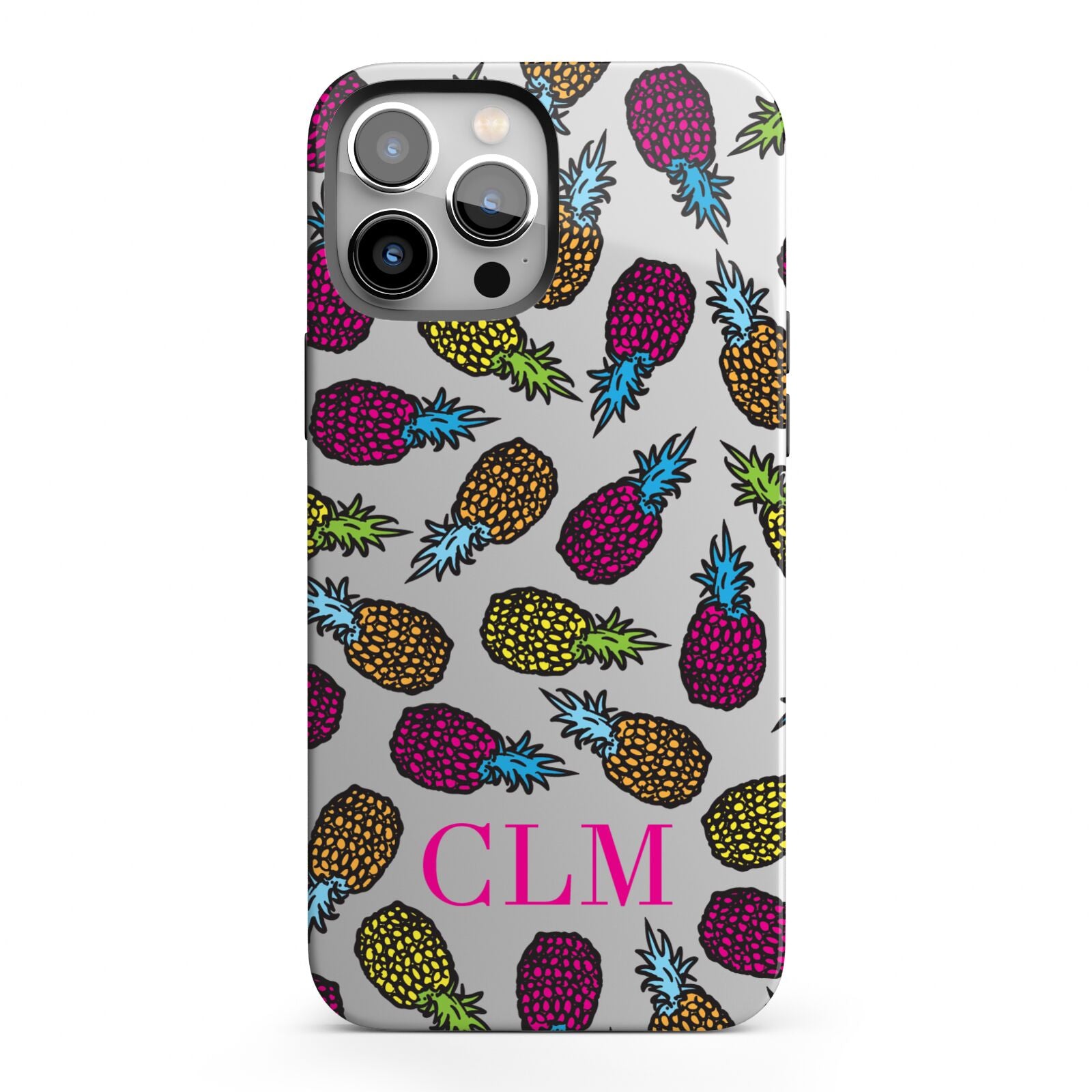 Personalised Pineapples Initials iPhone 13 Pro Max Full Wrap 3D Tough Case