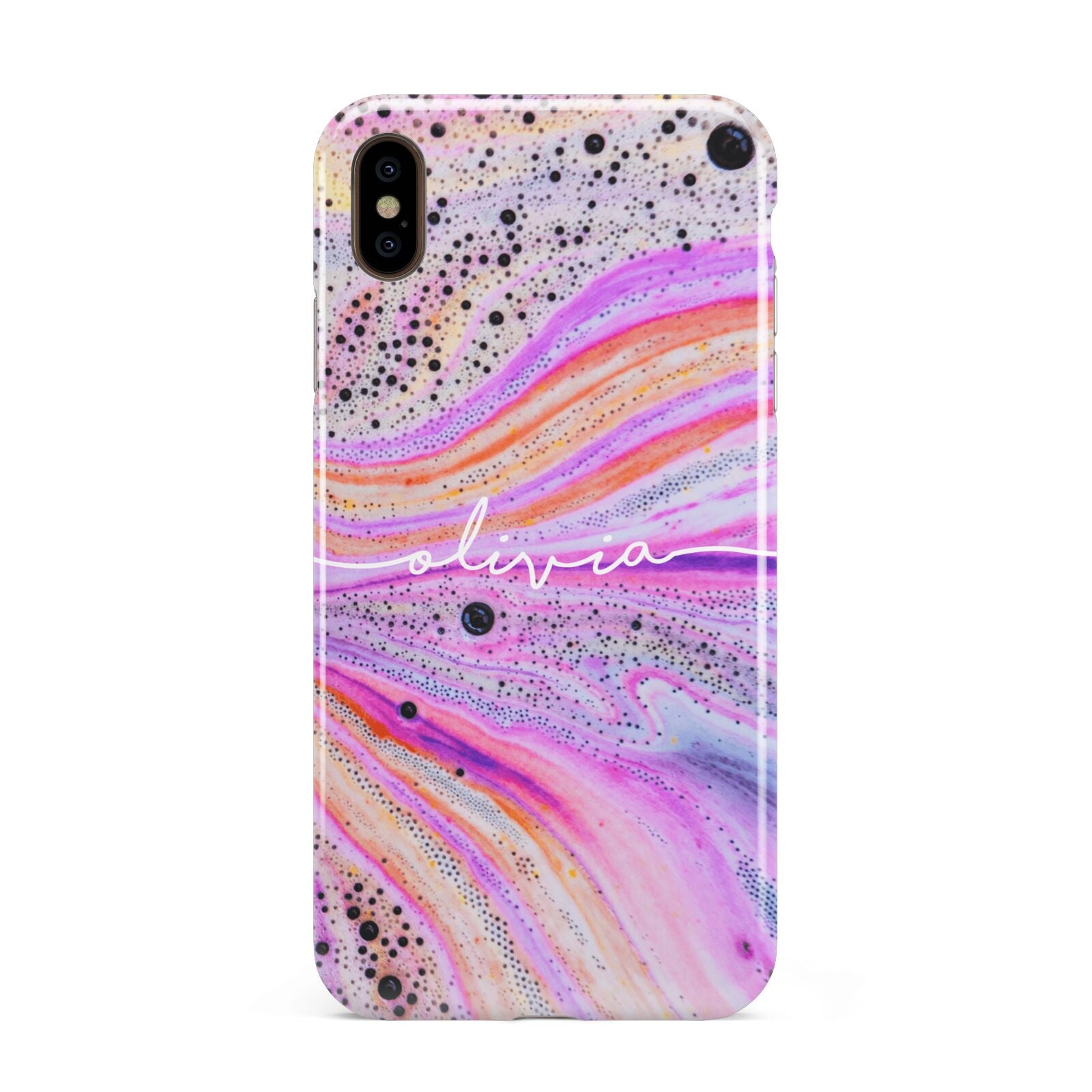 Personalised Pink Bath Bomb Apple iPhone Xs Max 3D Tough Case