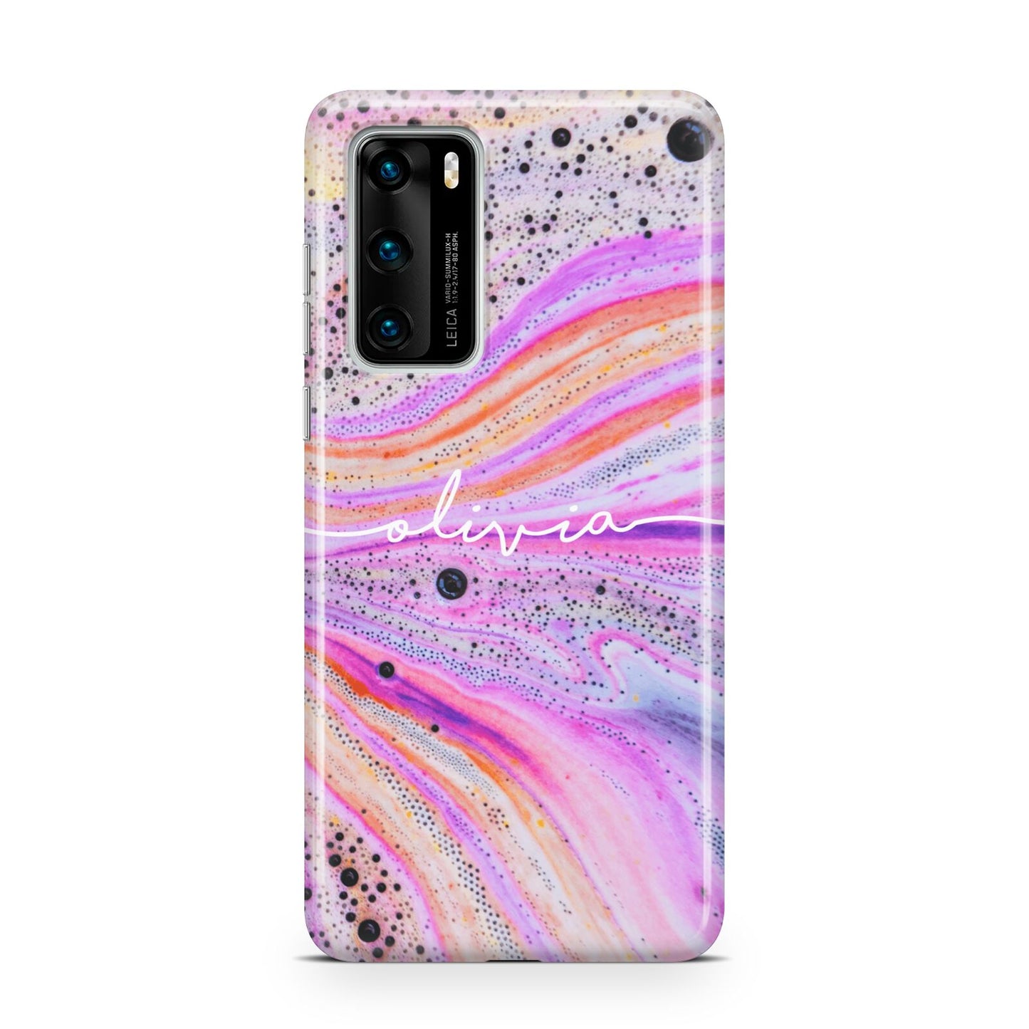 Personalised Pink Bath Bomb Huawei P40 Phone Case