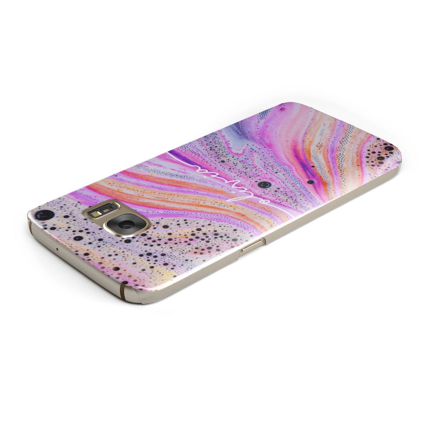 Personalised Pink Bath Bomb Samsung Galaxy Case Top Cutout