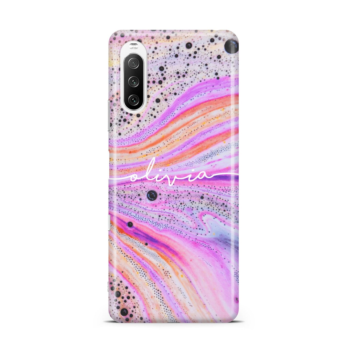 Personalised Pink Bath Bomb Sony Xperia 10 III Case