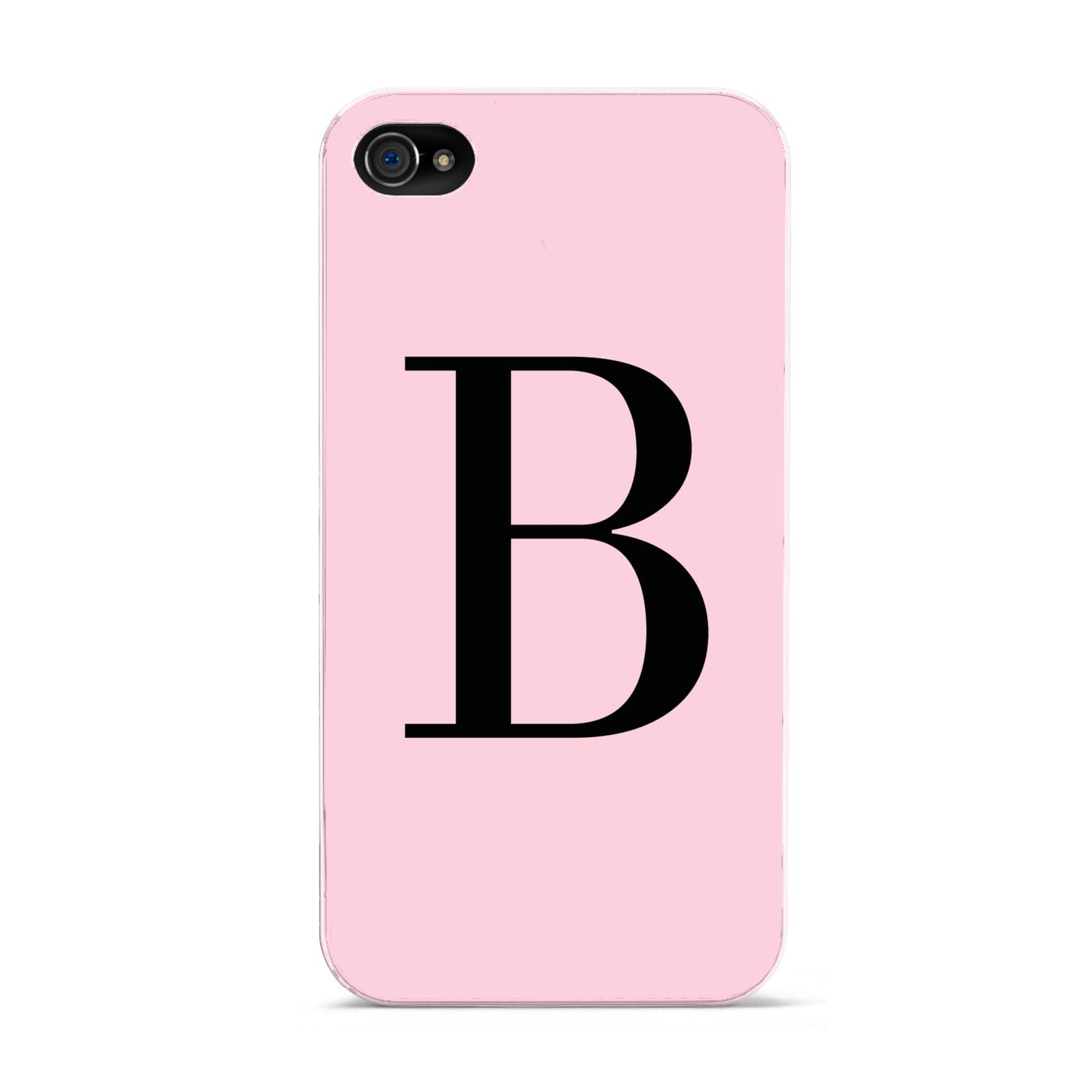 Personalised Pink Black Initial Apple iPhone 4s Case