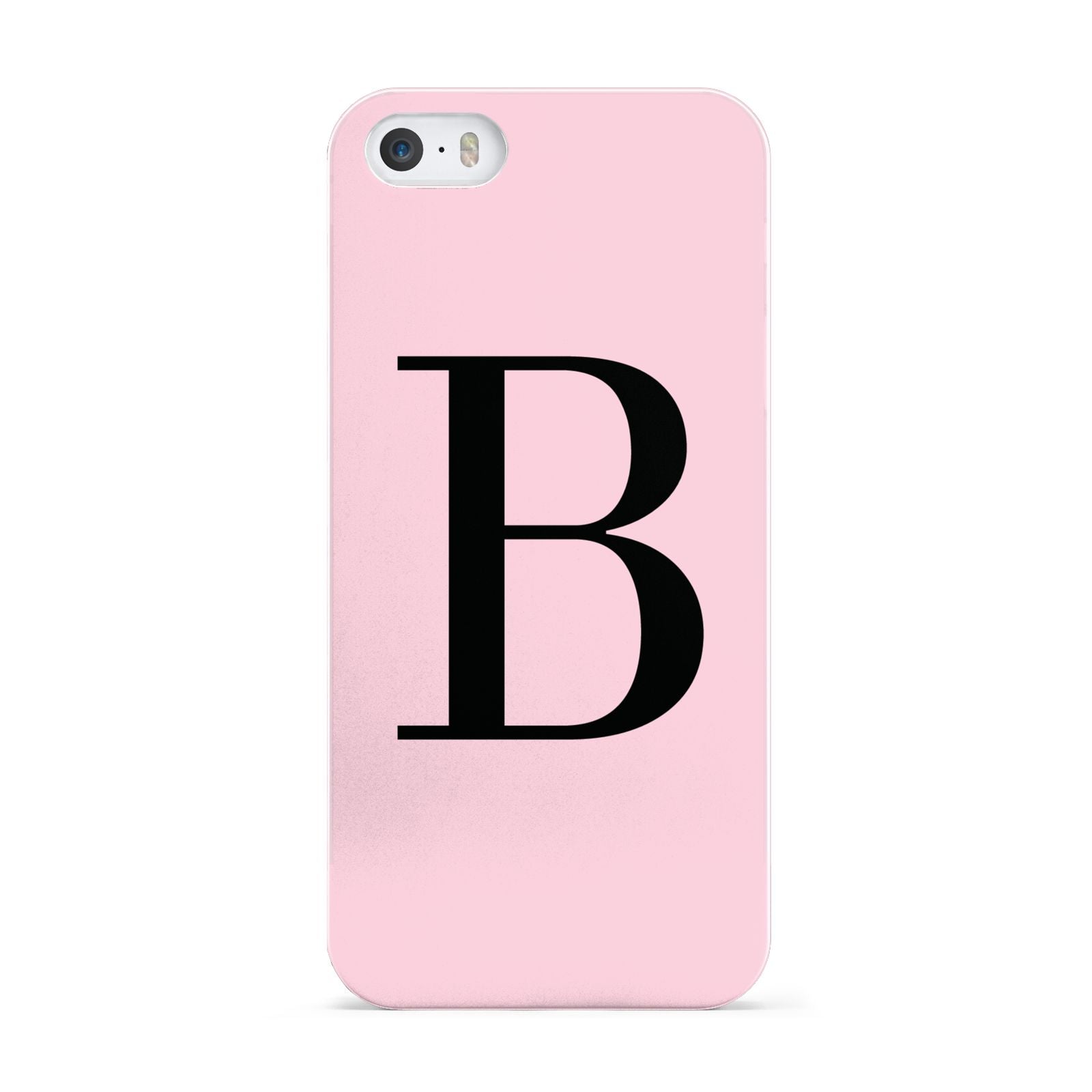 Personalised Pink Black Initial Apple iPhone 5 Case